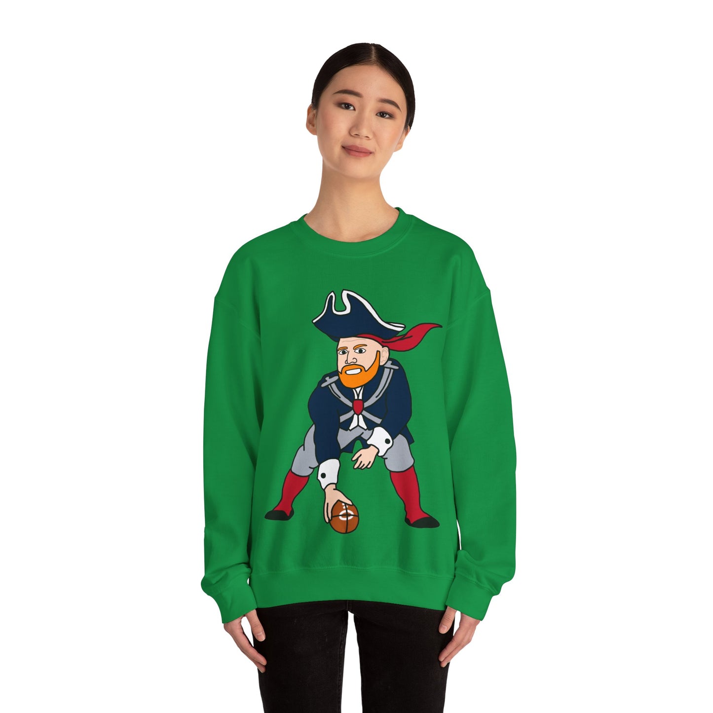 Bill Burrdy New England Patriots Tom Brady Bill Burr Unisex Heavy Blend Crewneck Sweatshirt Sweatshirts American Football Bill Burr Monday Morning Podcast New England Patriots NFL Podcasts Stand-up Comedy Printify