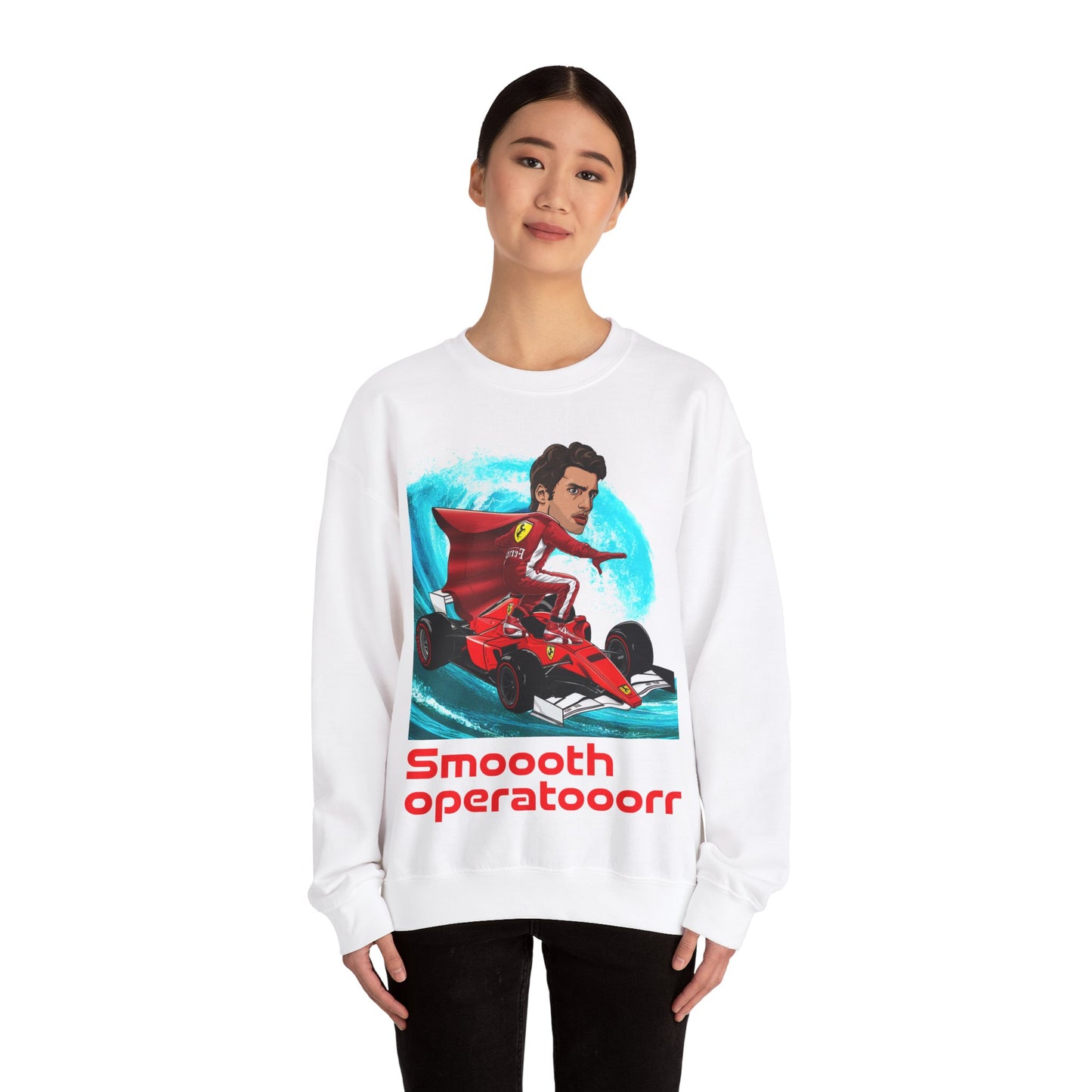 Carlos Sainz Sweatshirt Smooth Operator Jumper Ferrari Sweater Formula 1 Jumper F1 Sweater Ferrari Gift Ferrari Fan Jumper F1 Gift Scuderia Sweatshirts Carlos Sainz F1 Ferrari Printify