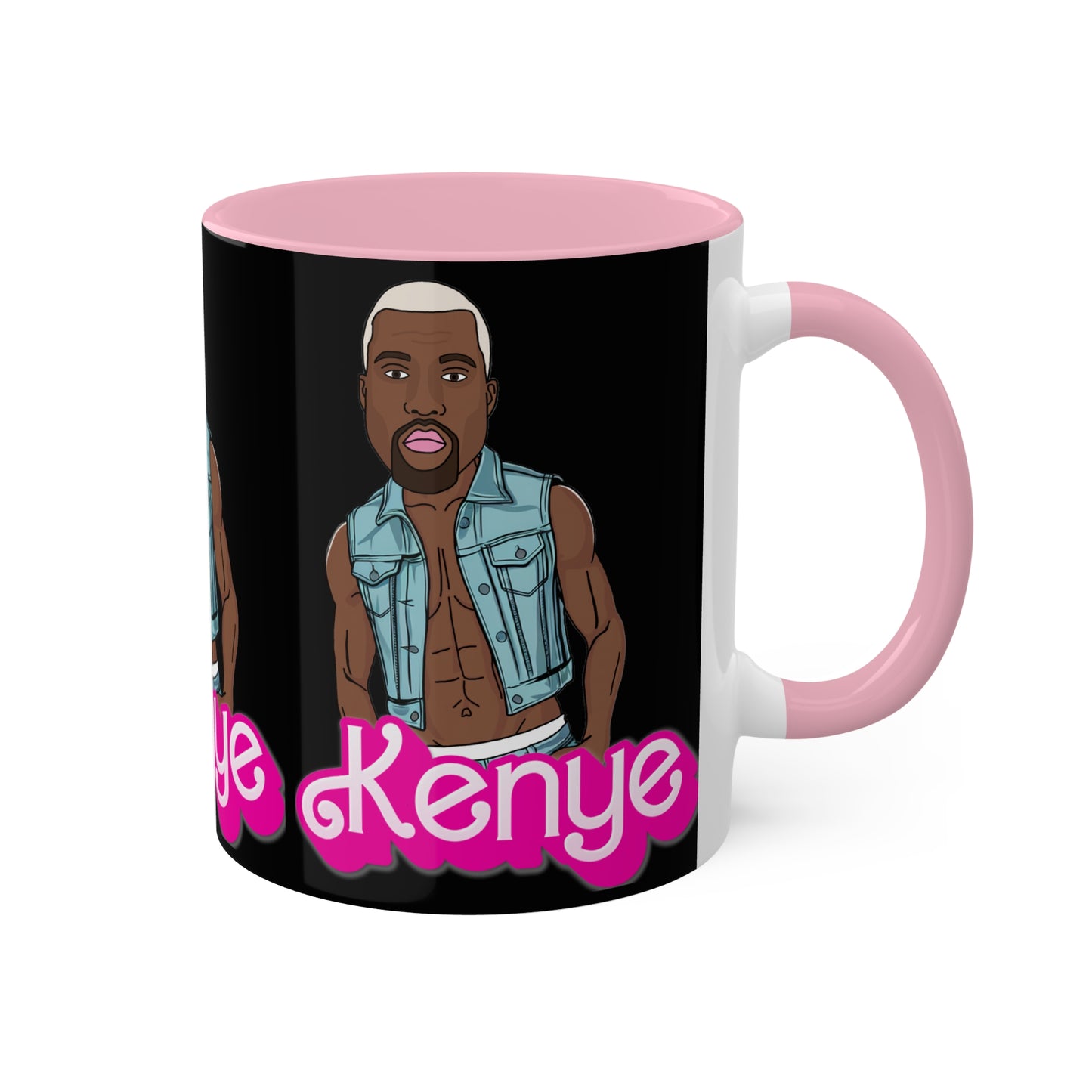 Kenye Barbie Ken Ryan Gosling Kanye West Colorful Mug Mugs Barbie Kanye West Ken Movies Music Printify