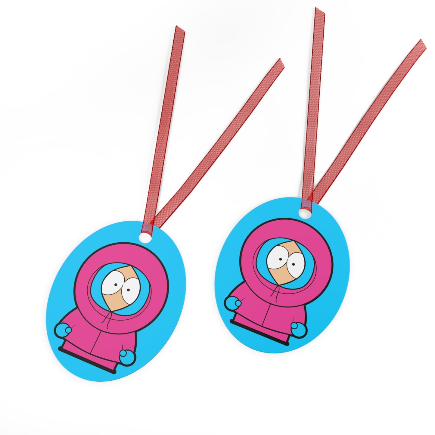 Kenny McCormick Ken Ryan Gosling Barbie South Park Kenny Metal Ornament Christmas Barbie Ken Kenny Movies South Park TV Shows Printify