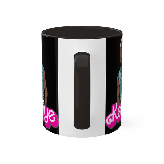 Kenye Barbie Ken Ryan Gosling Kanye West Colorful Mug Mugs Barbie Kanye West Ken Movies Music Printify