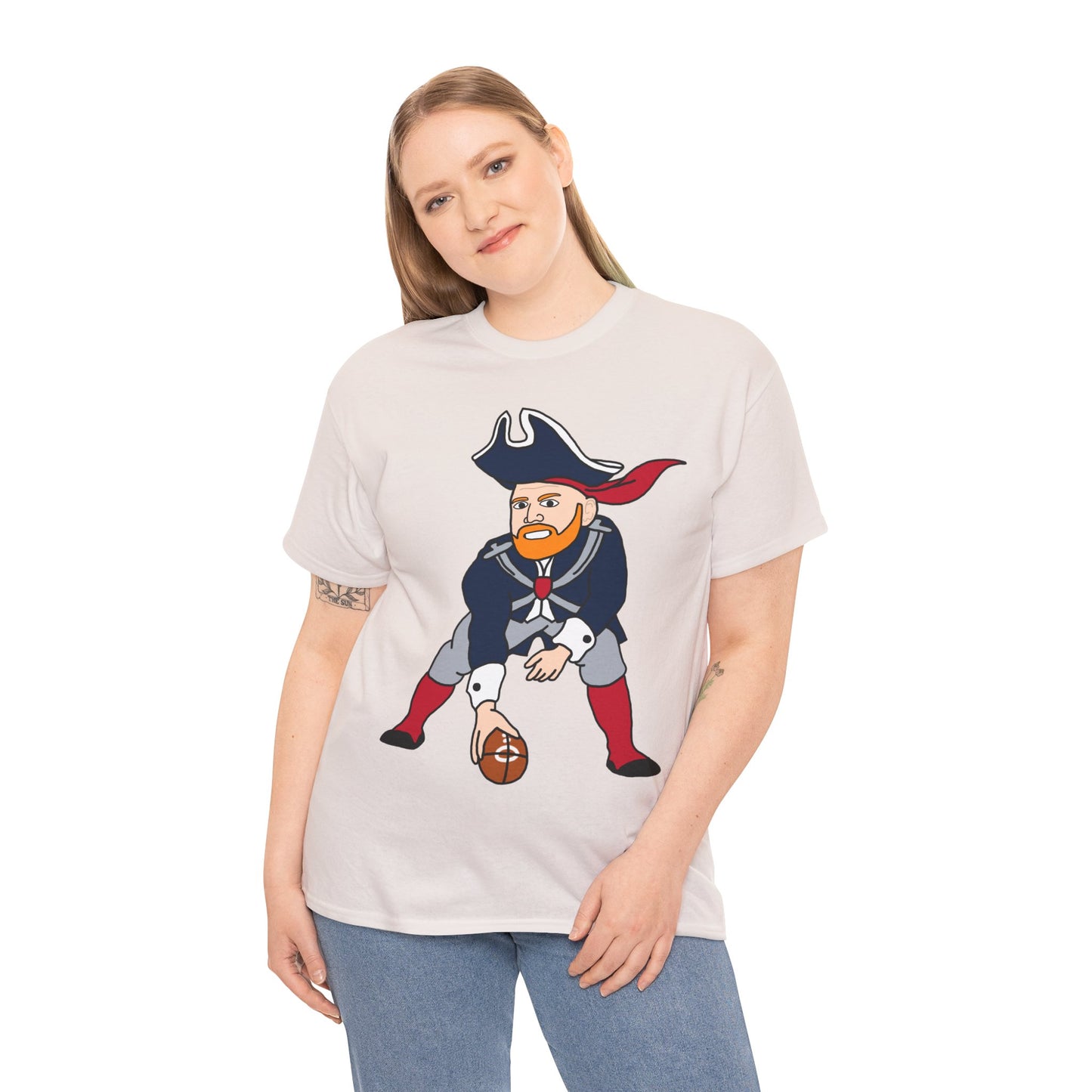 Bill Burrdy New England Patriots Tom Brady Bill Burr Unisex Heavy Cotton Tee T-shirts American Football Bill Burr Monday Morning Podcast New England Patriots NFL Podcasts Stand-up Comedy Printify