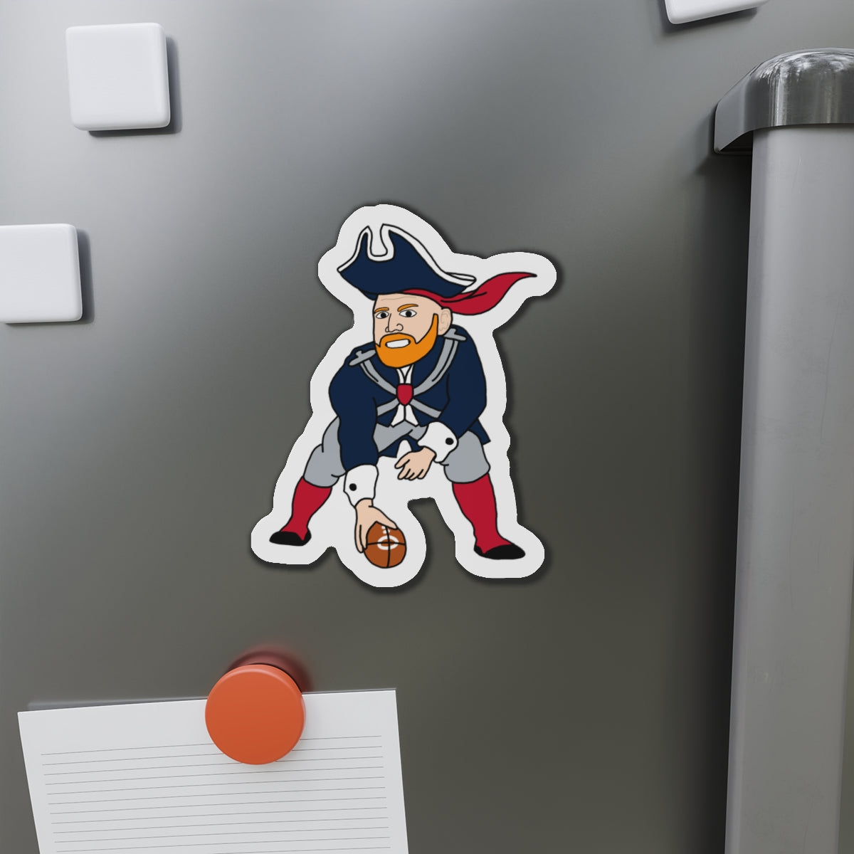 Bill Burrdy New England Patriots NFL Tom Brady Bill Burr Die-Cut Magnet Magnets American Football Bill Burr Monday Morning Podcast New England Patriots NFL Podcasts Stand-up Comedy Printify