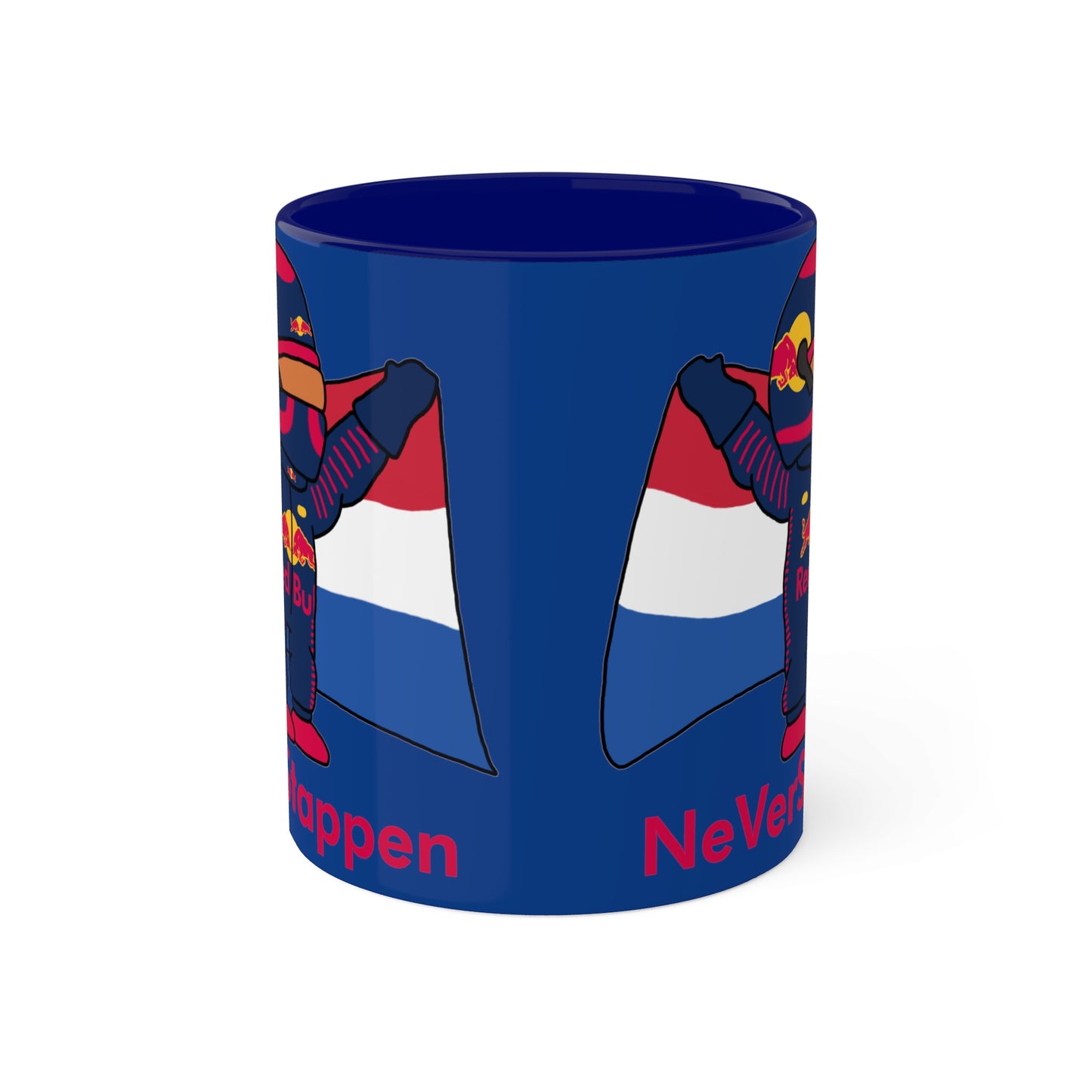 NeVerStappen Red Bull Formula 1 F1 Max Vertsappen Colorful Mugs, 11oz Mugs Printify