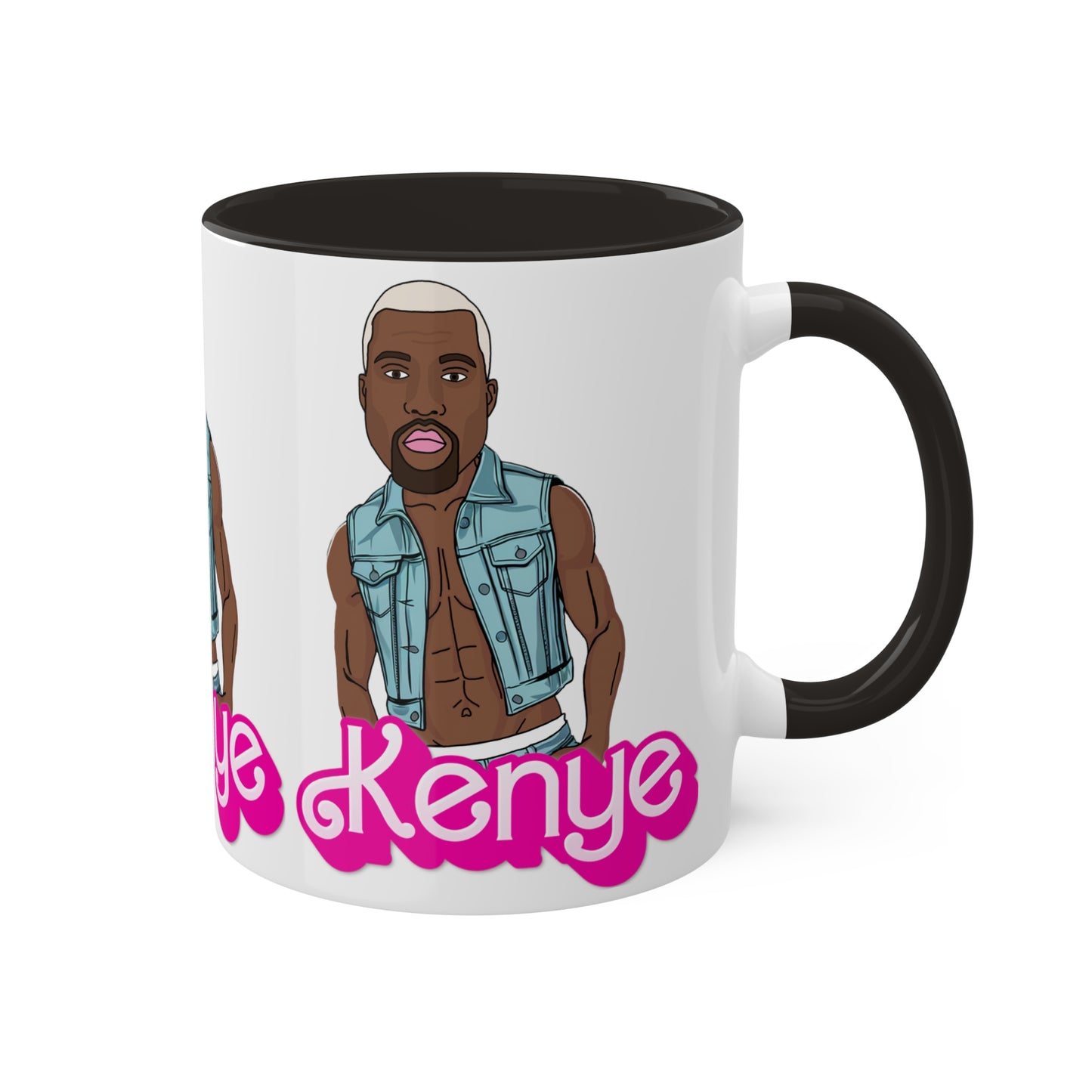 Kenye Barbie Ken Ryan Gosling Kanye West Colorful Mug Mugs Barbie Kanye West Ken Movies Music Printify