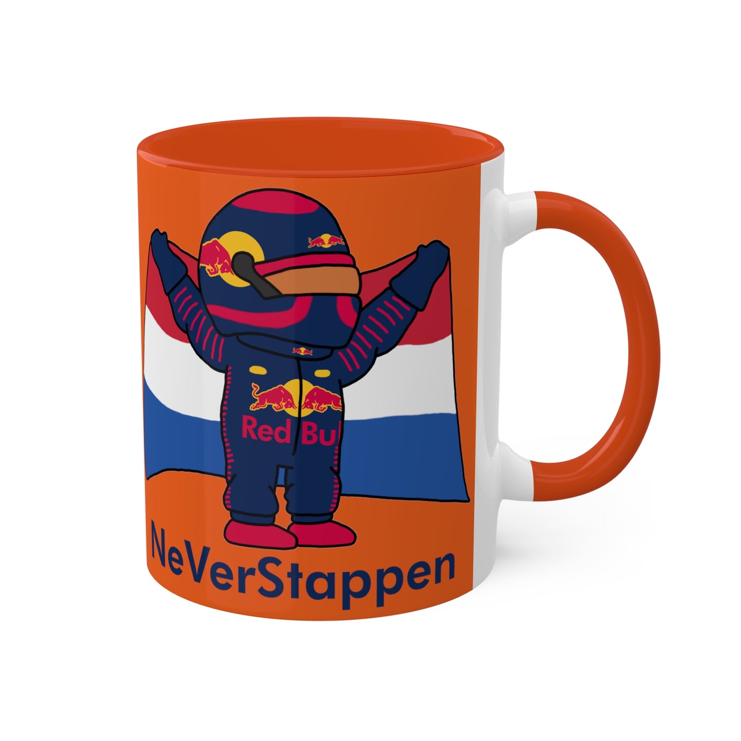 NeVerStappen Red Bull Formula 1 F1 Max Vertsappen Colorful Mugs, 11oz Mugs Printify
