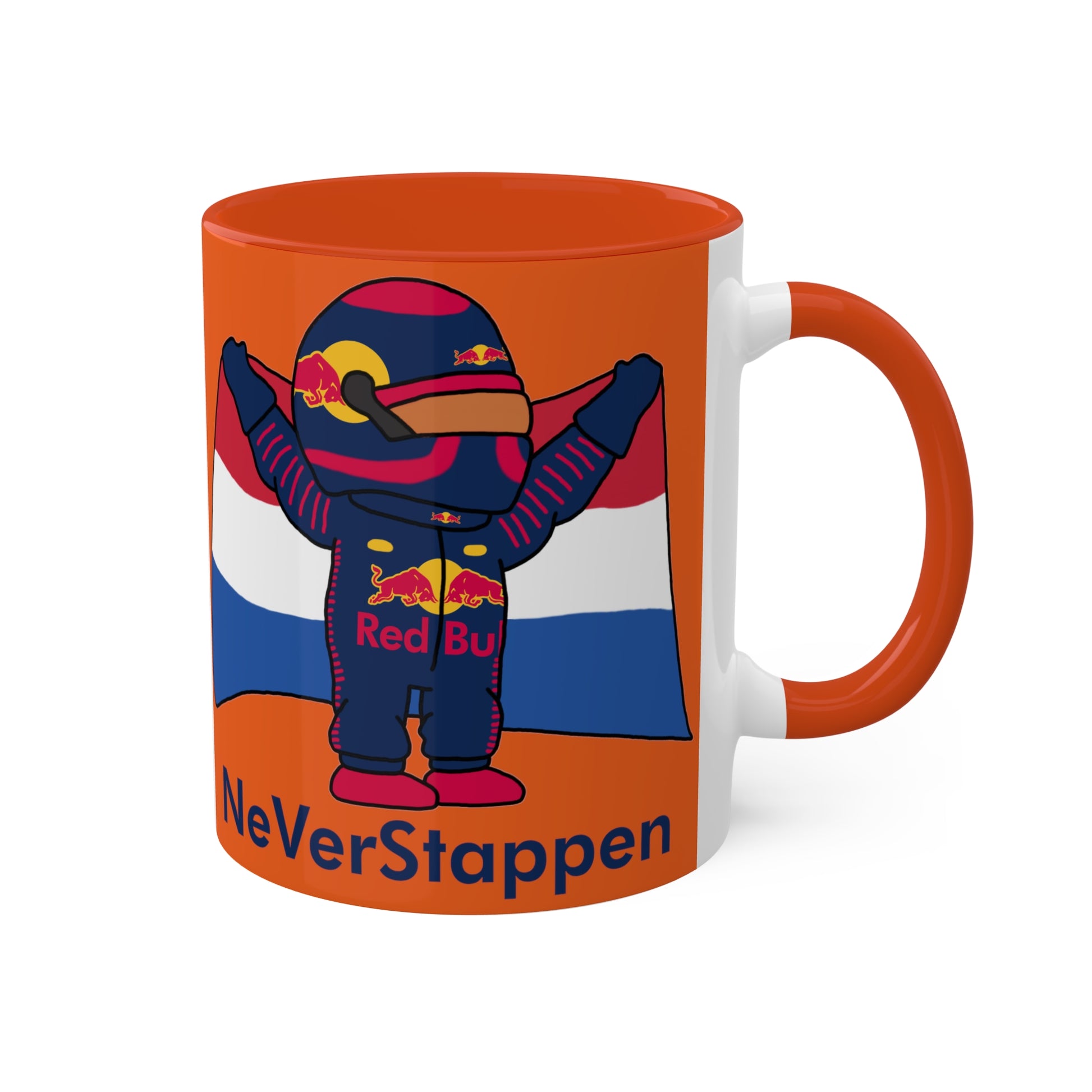 NeVerStappen Red Bull Formula 1 F1 Max Vertsappen Colorful Mugs, 11oz Mugs Printify