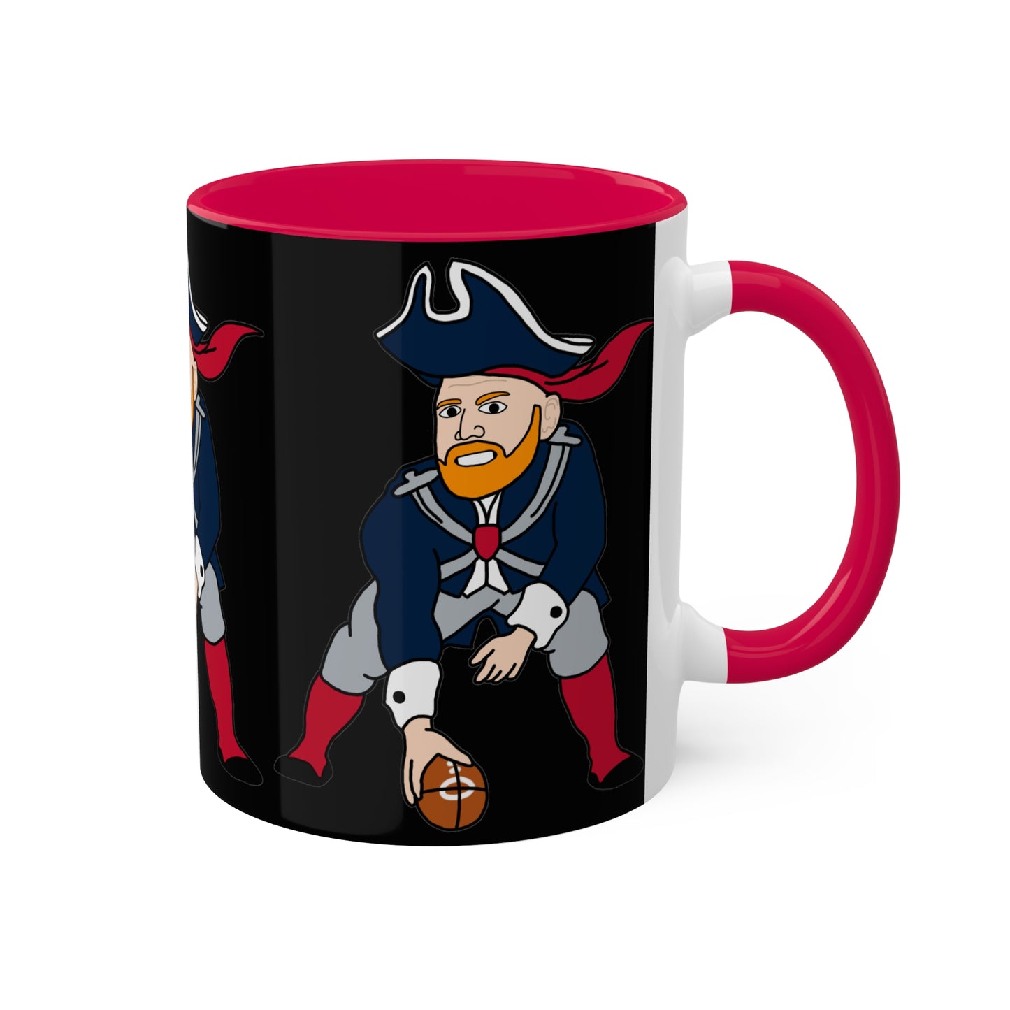 Bill Burrdy New England Patriots NFL Tom Brady Bill Burr Colorful Mug, 11oz Mugs American Football Bill Burr Monday Morning Podcast New England Patriots NFL Podcasts Stand-up Comedy Printify