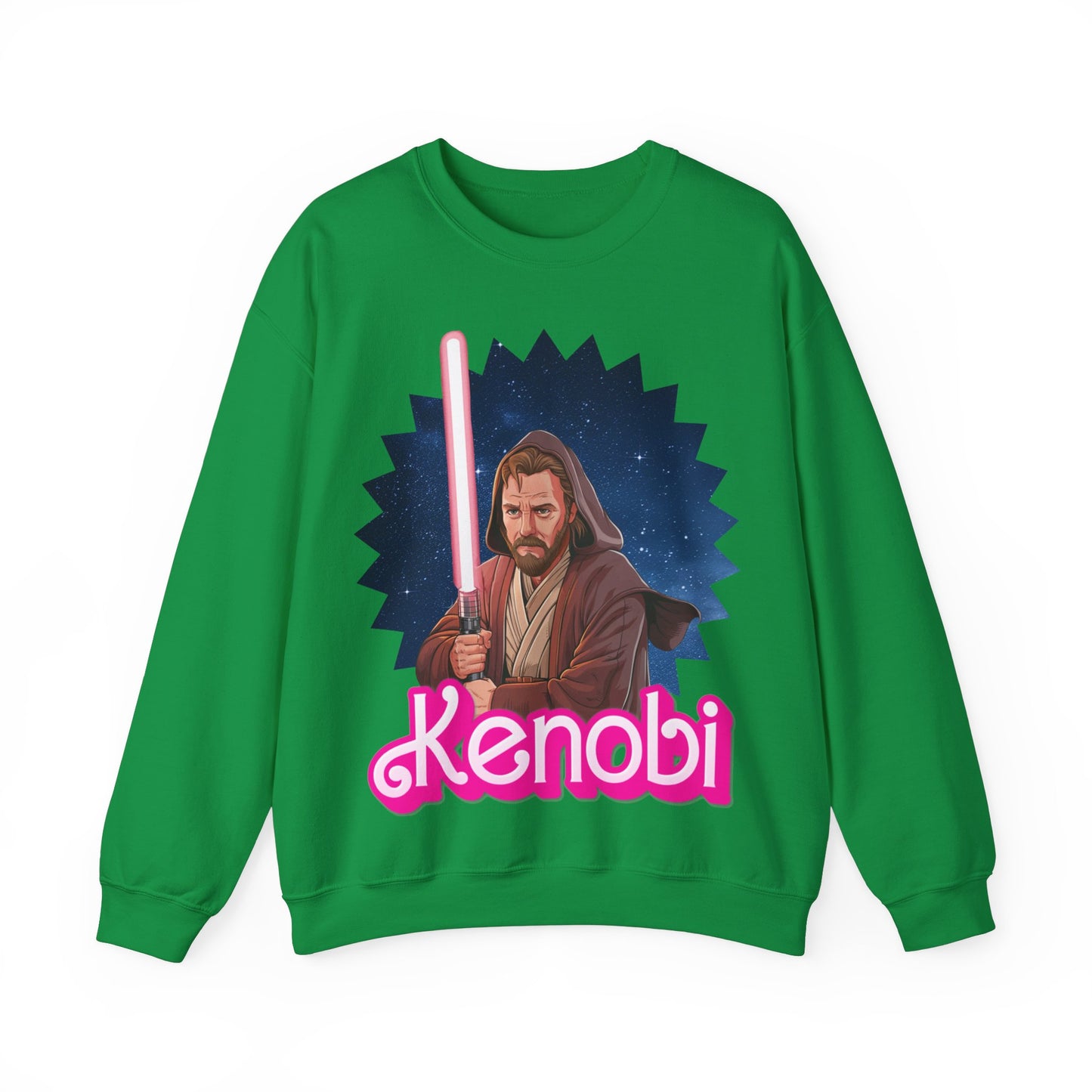 Obi-Wan Kenobi Ken Barbie Movie Star Wars Unisex Heavy Blend Crewneck Sweatshirt Sweatshirts Barbie Ken Movies Star Wars Printify