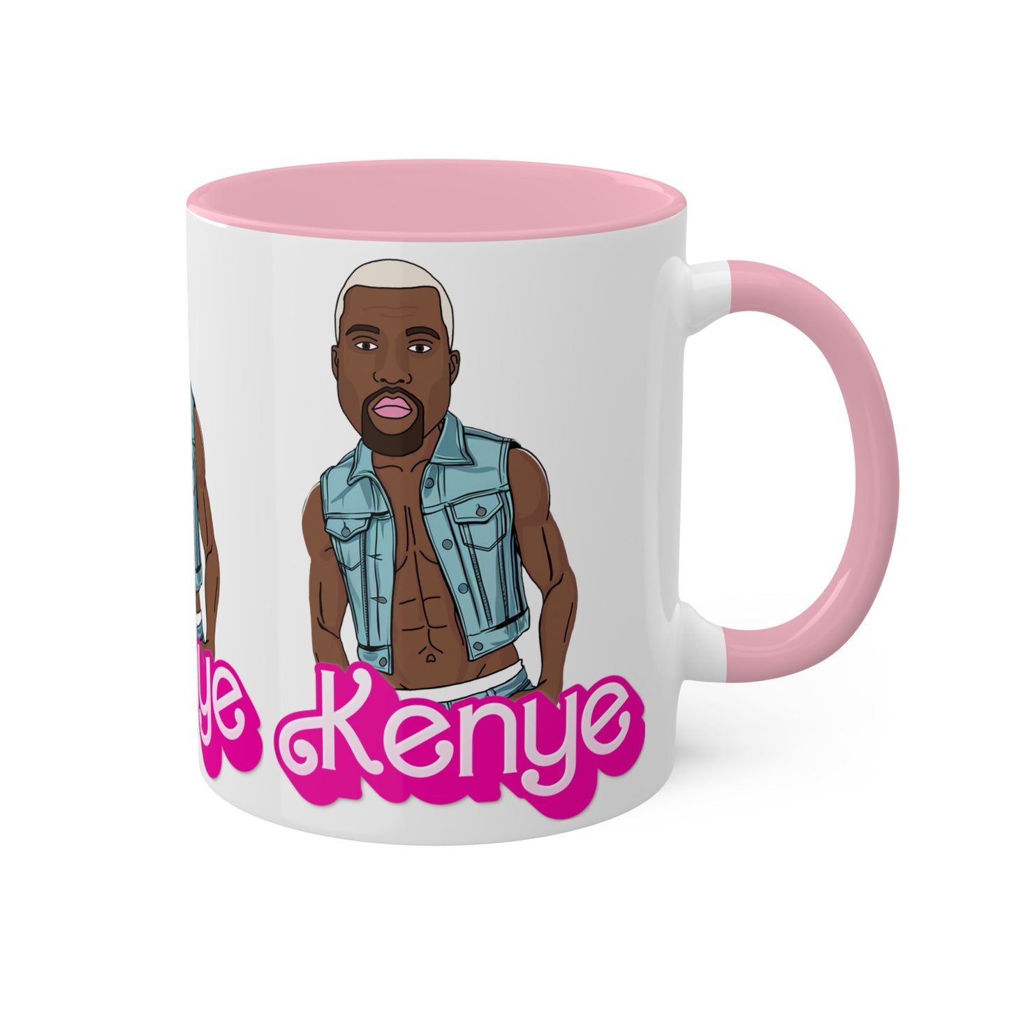 Kenye Barbie Ken Ryan Gosling Kanye West Colorful Mug Mugs Barbie Kanye West Ken Movies Music Printify
