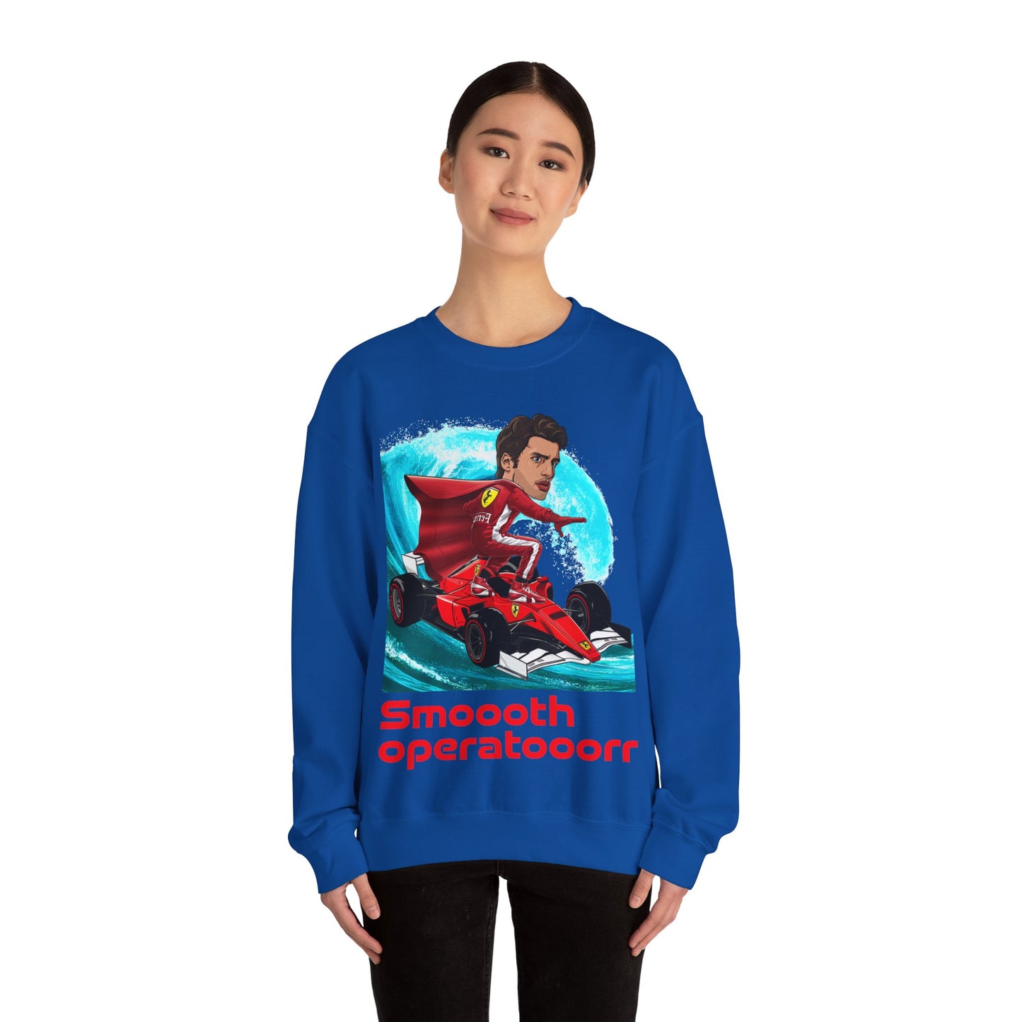 Carlos Sainz Sweatshirt Smooth Operator Jumper Ferrari Sweater Formula 1 Jumper F1 Sweater Ferrari Gift Ferrari Fan Jumper F1 Gift Scuderia Sweatshirts Carlos Sainz F1 Ferrari Printify