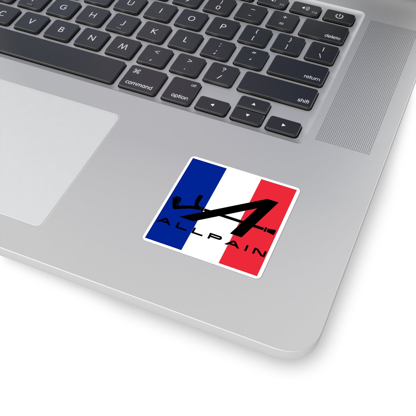 Allpain Alpine F1 Formula 1 Pierre Gasly Esteban Ocon Square Sticker 2" × 2" White Stickers Alpine F1 Printify