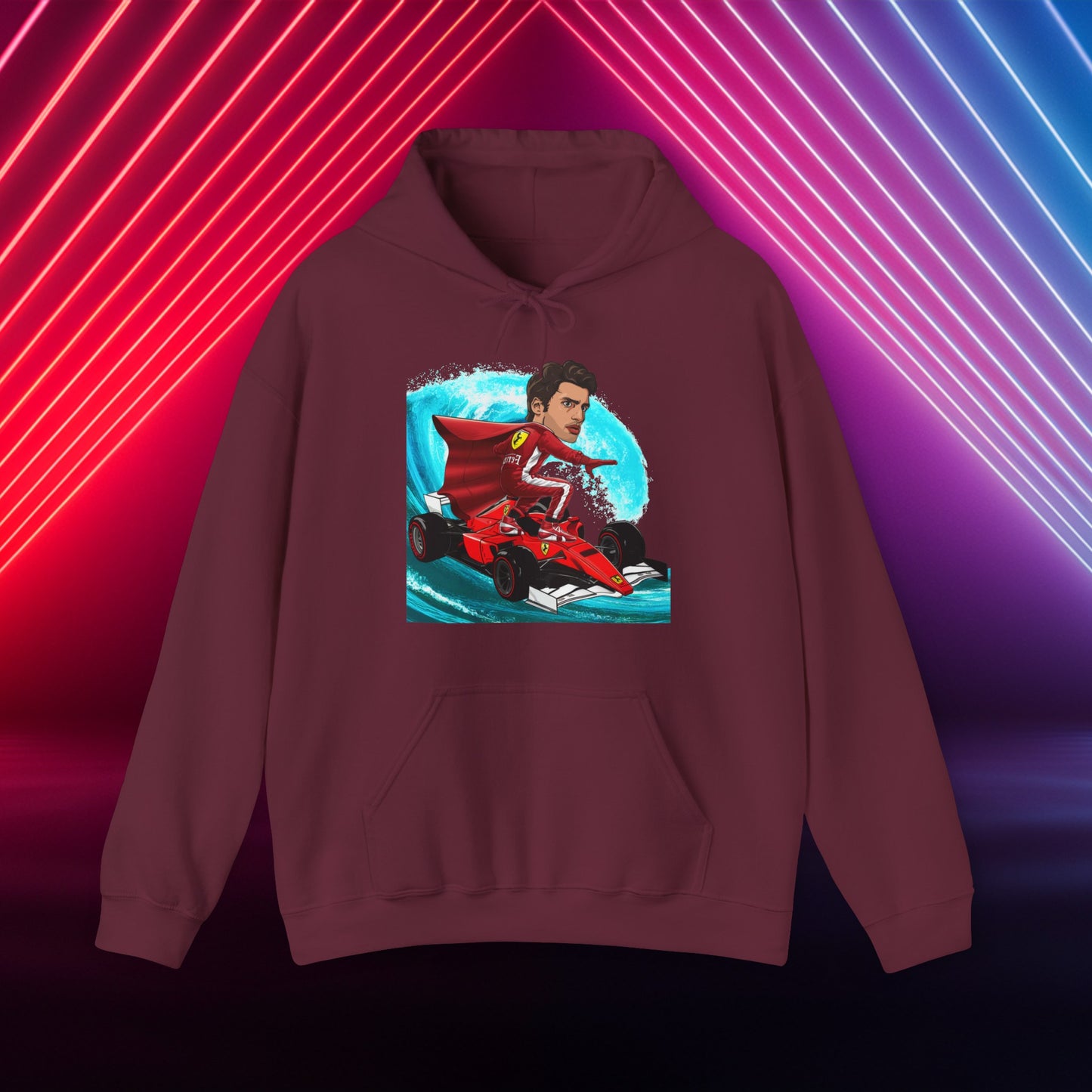 Carlos Sainz Hoodie Carlos Sainz Jumper Smooth Operator Pullover Ferrari Hoodie Formula 1 Hoodie F1 Hoodie Ferrari Gift Ferrari Fan Gift Maroon Hoodies Carlos Sainz F1 Ferrari Printify