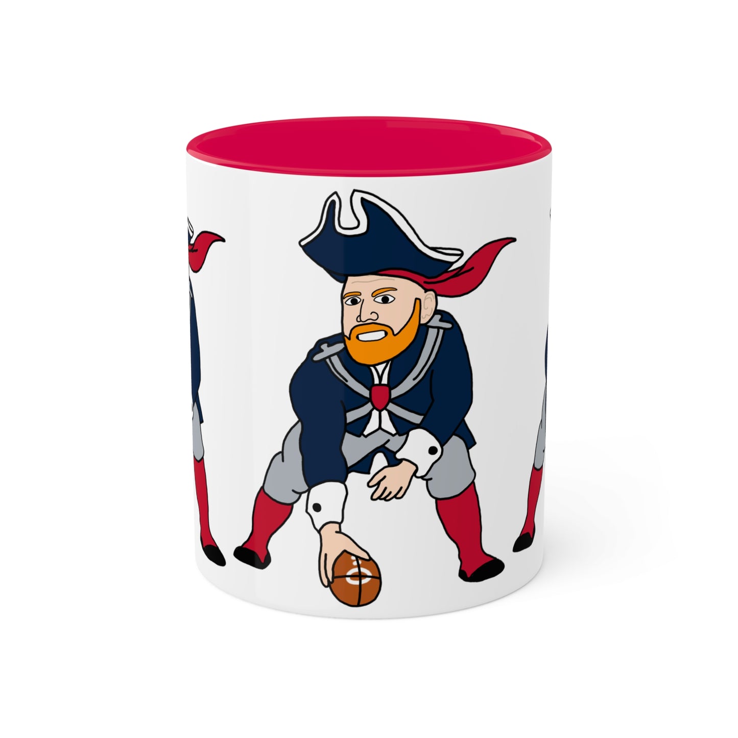 Bill Burrdy New England Patriots NFL Tom Brady Bill Burr Colorful Mug, 11oz 11oz Red Mugs American Football Bill Burr Monday Morning Podcast New England Patriots NFL Podcasts Stand-up Comedy Printify