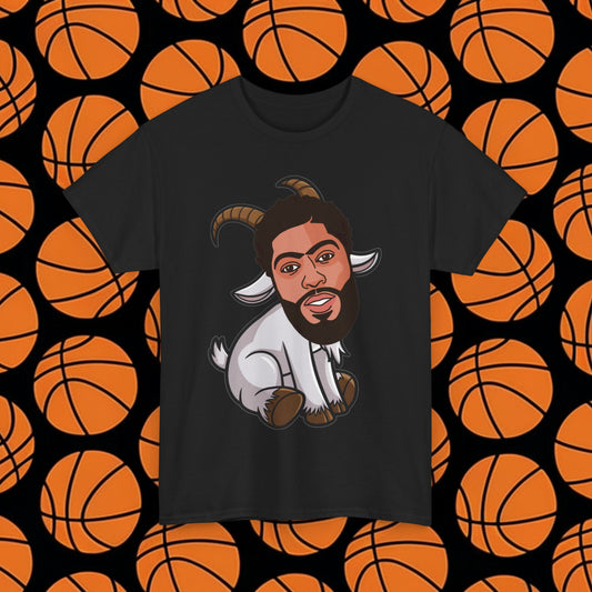 Anthony Davis GOAT T-Shirt - Funny Unibrow Basketball Meme Casual Top - Greatest of All Time Tee for Basketball Fans - Perfect Gift for AD Fans Black T-shirts Anthony Davis Basketball Dallas Mavericks G.O.A.T. NBA Printify