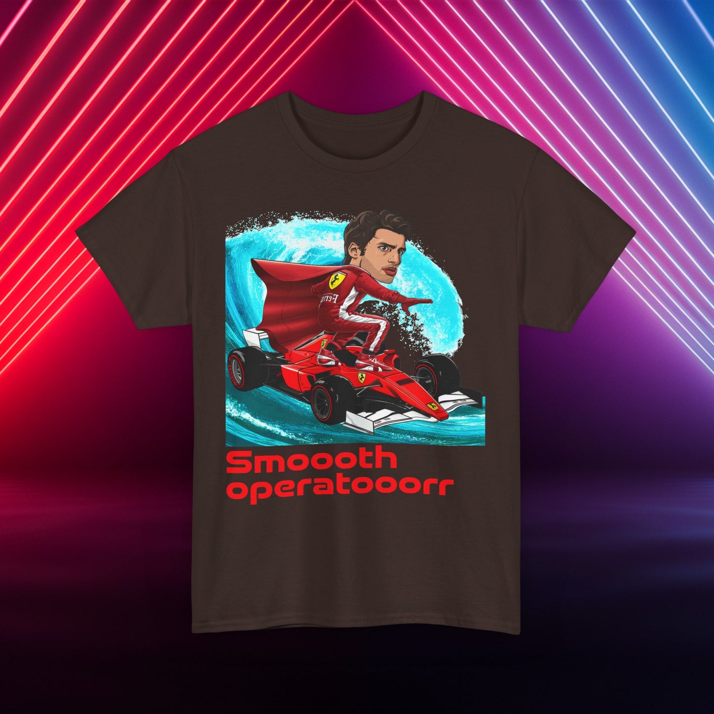 Carlos Sainz T-shirt Carlos Sainz Shirt Smooth Operator Shirt Ferrari T shirt Formula 1 Tee F1 Tshirt Ferrari Gift Ferrari Fan Shirt F1 Gift Dark Chocolate T-shirts Carlos Sainz F1 Ferrari Printify