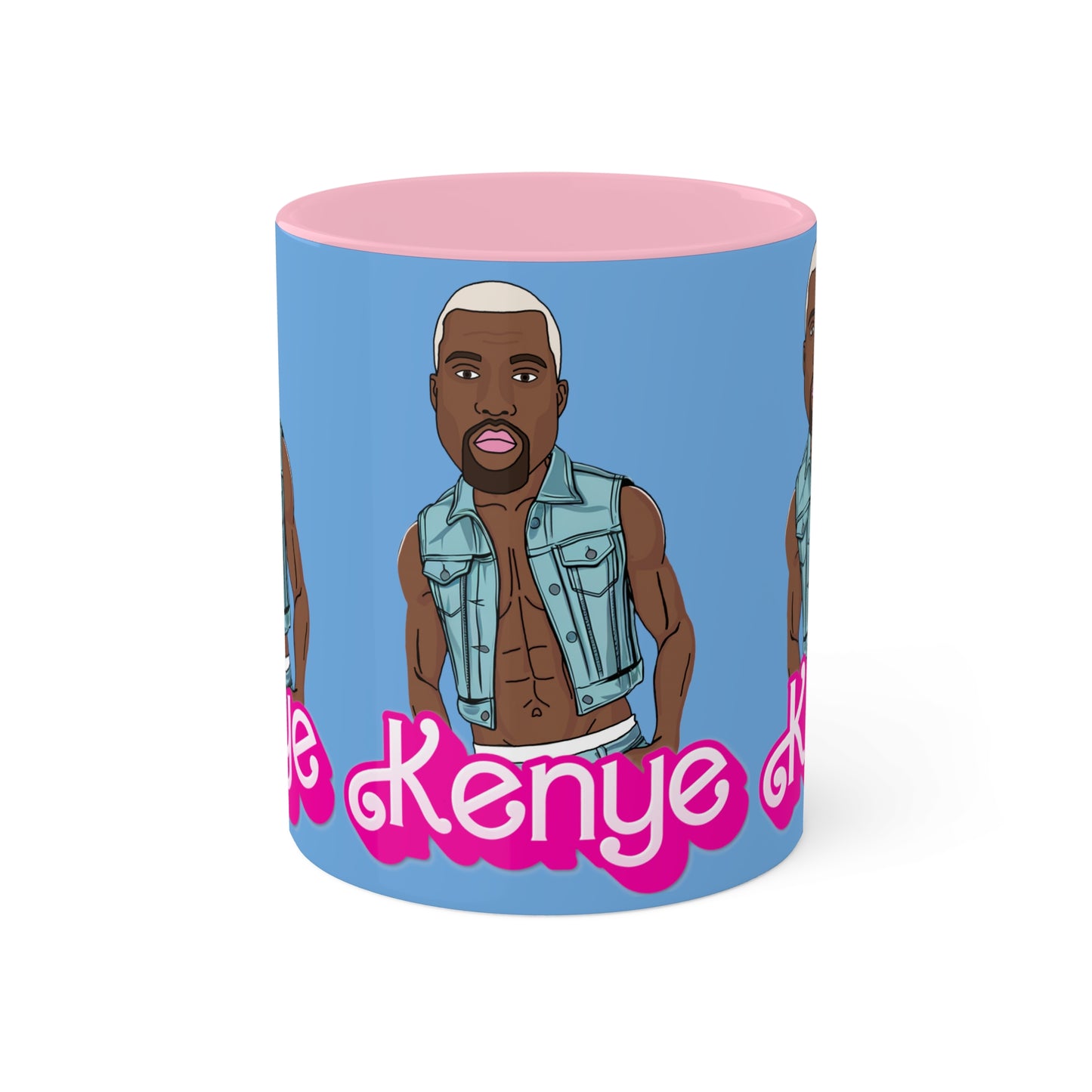 Kenye Barbie Ken Ryan Gosling Kanye West Colorful Mug Mugs Barbie Kanye West Ken Movies Music Printify