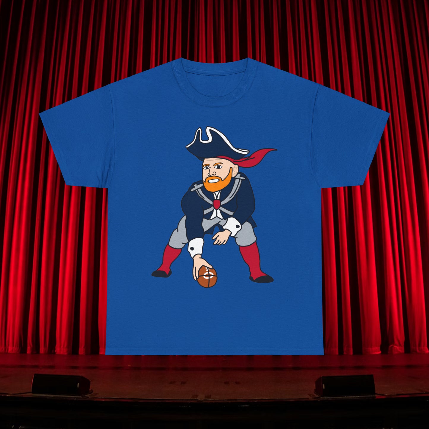 Bill Burrdy New England Patriots Tom Brady Bill Burr Unisex Heavy Cotton Tee T-shirts American Football Bill Burr Monday Morning Podcast New England Patriots NFL Podcasts Stand-up Comedy Printify
