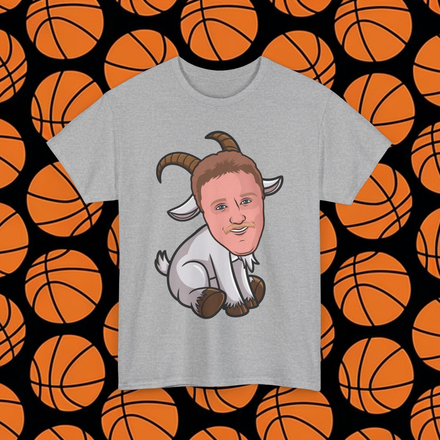 Larry Bird G.O.A.T. T-Shirt - Funny Basketball Meme Casual Top - Greatest of All Time Tee for Basketball Fans - Perfect Gift for Larry Bird Fans Sport Grey T-shirts Basketball Boston Celtics G.O.A.T. Larry Bird NBA Printify