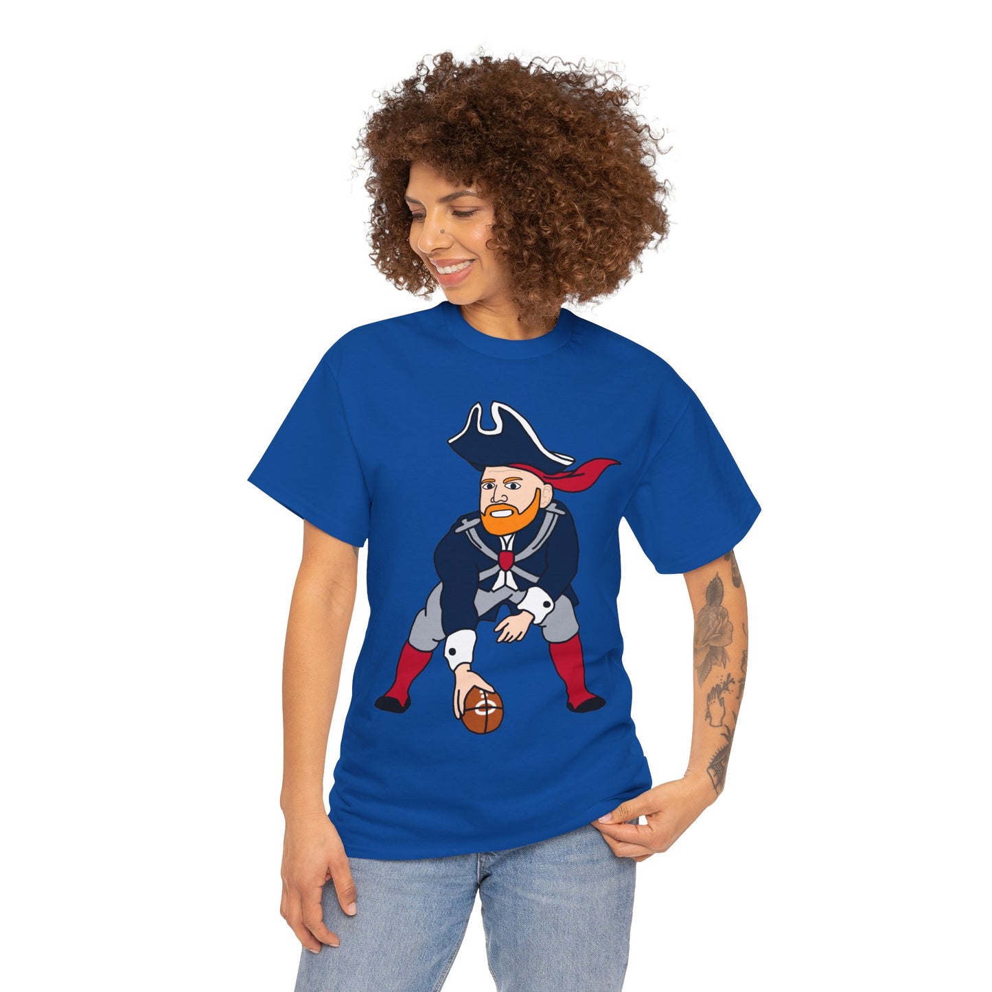 Bill Burrdy New England Patriots Tom Brady Bill Burr Unisex Heavy Cotton Tee T-shirts American Football Bill Burr Monday Morning Podcast New England Patriots NFL Podcasts Stand-up Comedy Printify