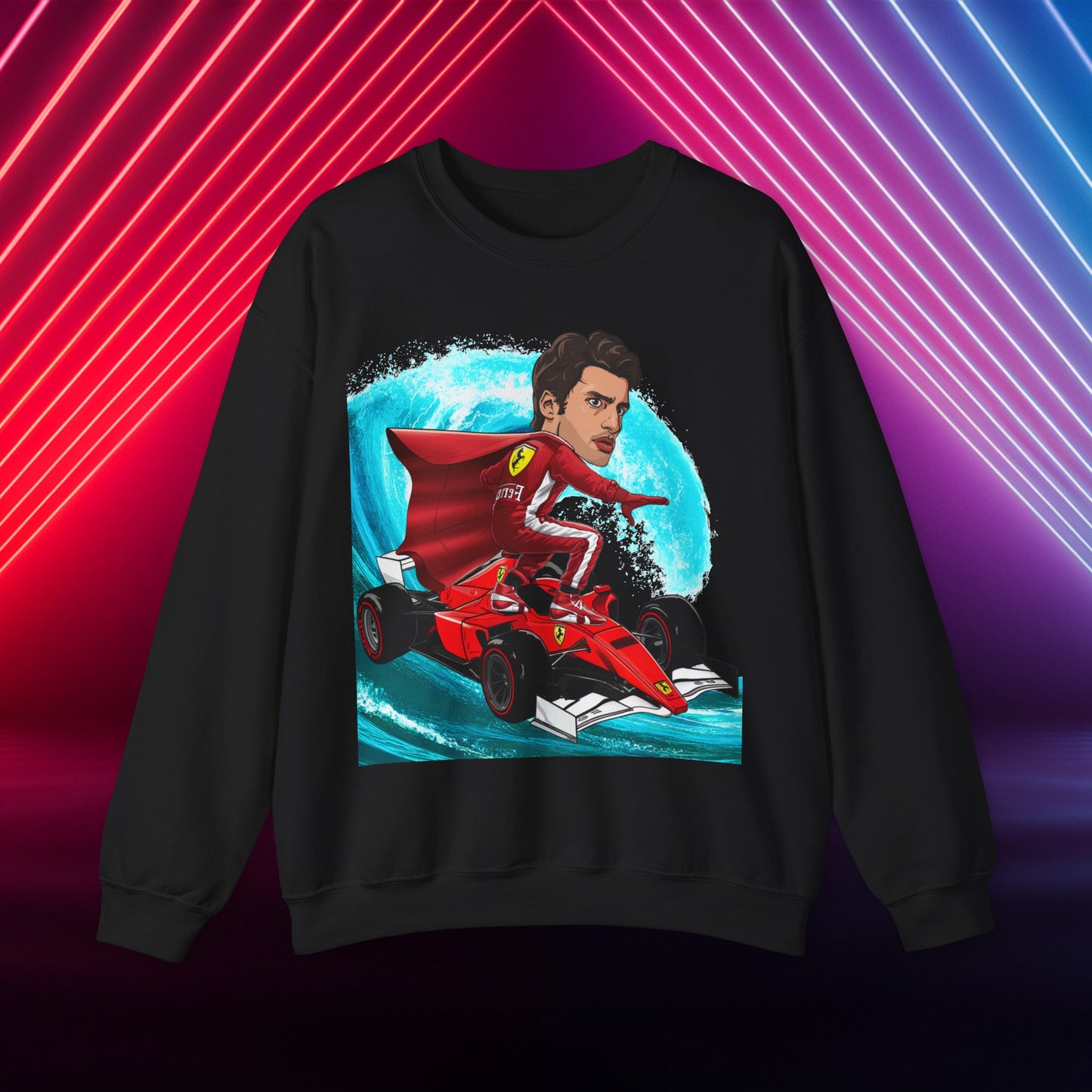 Carlos Sainz Sweatshirt Smooth Operator Jumper Ferrari Sweater Formula 1 Jumper F1 Sweater Ferrari Gift Ferrari Fan Jumper F1 Gift Scuderia Black Sweatshirts Carlos Sainz F1 Ferrari Printify