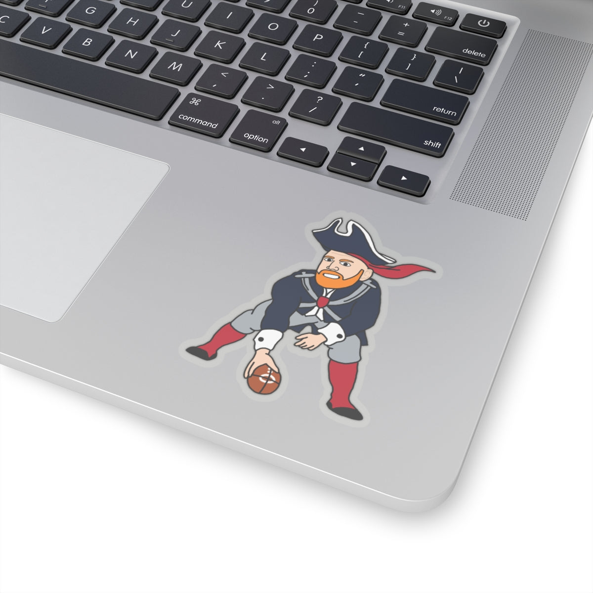 Bill Burrdy New England Patriots NFL Tom Brady Bill Burr Sticker 3" × 3" Transparent Stickers American Football Bill Burr Monday Morning Podcast New England Patriots NFL Podcasts Stand-up Comedy Printify