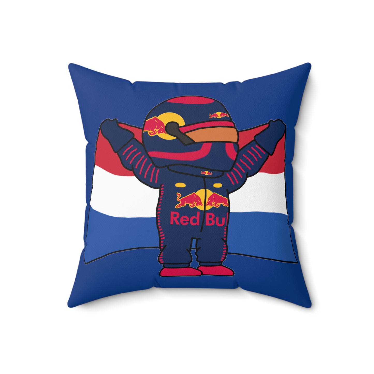 NeVerStappen Red Bull Formula 1 F1 Max Verstappen Pillow 18" × 18" Pillows F1 Max Verstappen Red Bull Printify