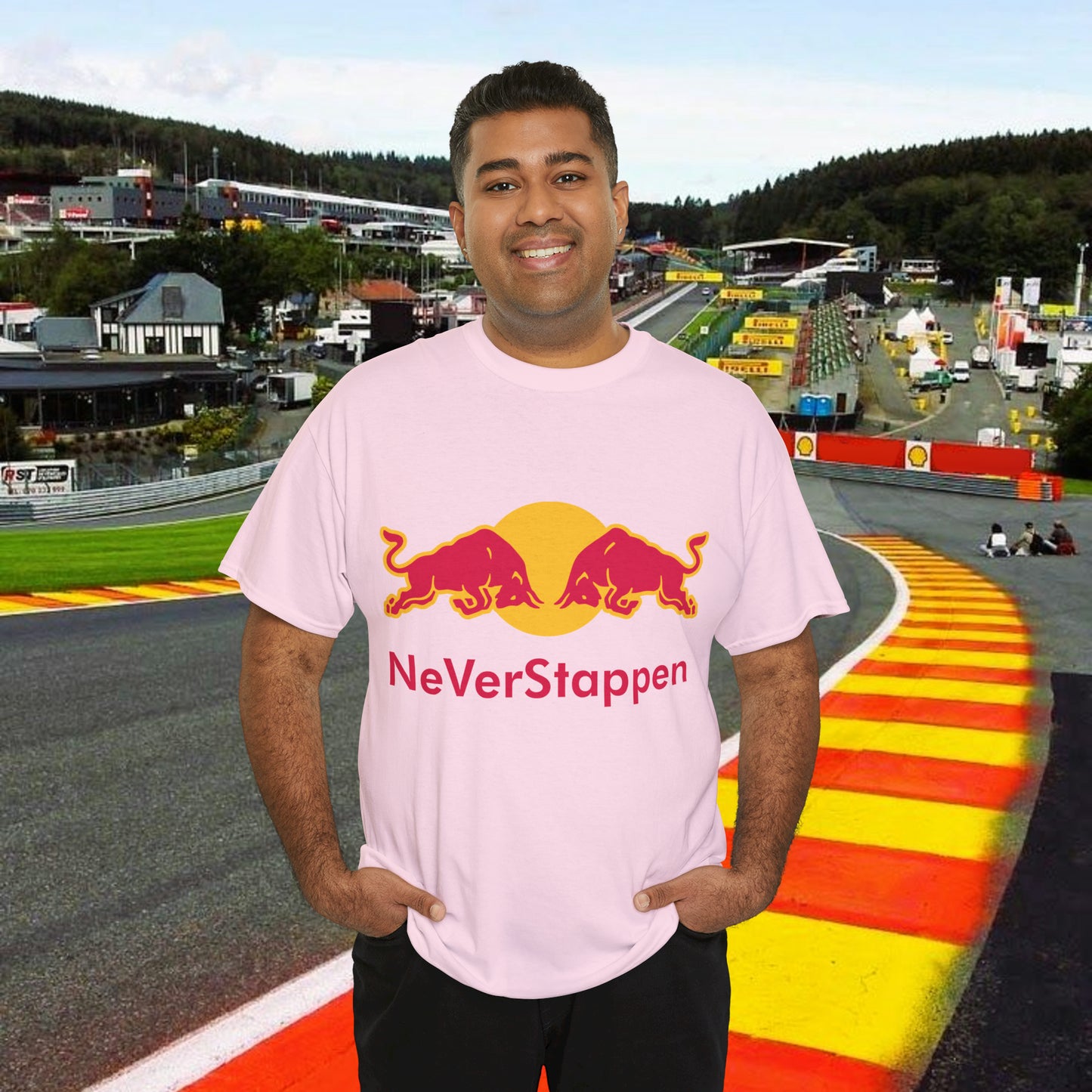 Max Verstappen Shirt Verstappen T-shirt Red Bull T shirt F1 tshirt Formula 1 tee F1 Gift Formula 1 Gift Red Bull Fan Gift Funny Racing Shirt Light Pink T-shirts F1 Max Verstappen Red Bull Printify