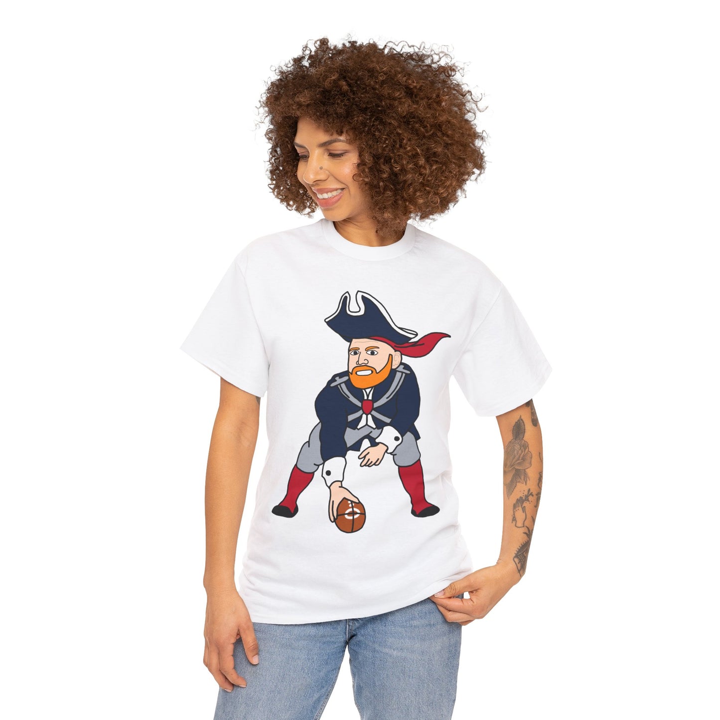 Bill Burrdy New England Patriots Tom Brady Bill Burr Unisex Heavy Cotton Tee T-shirts American Football Bill Burr Monday Morning Podcast New England Patriots NFL Podcasts Stand-up Comedy Printify