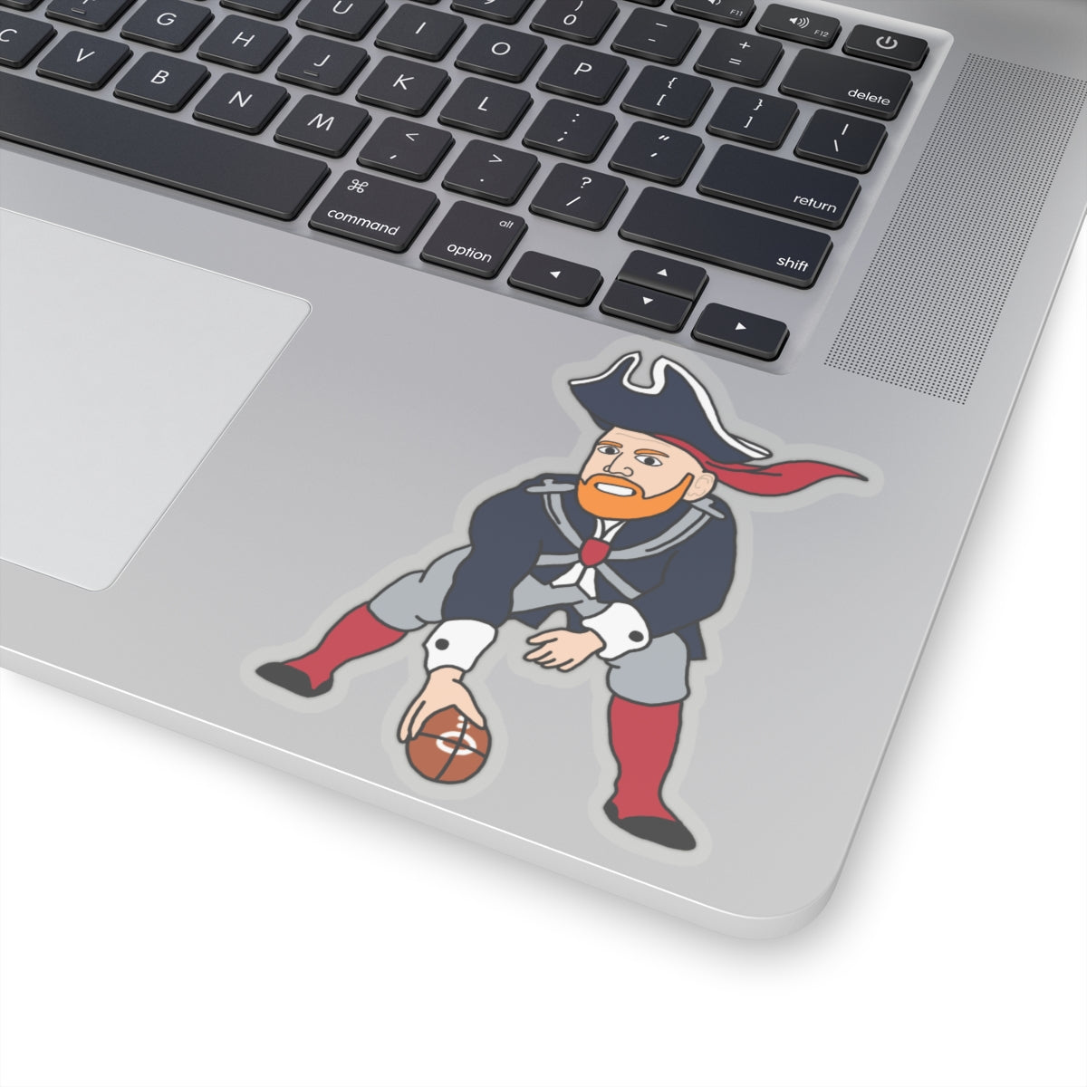 Bill Burrdy New England Patriots NFL Tom Brady Bill Burr Sticker 4" × 4" Transparent Stickers American Football Bill Burr Monday Morning Podcast New England Patriots NFL Podcasts Stand-up Comedy Printify