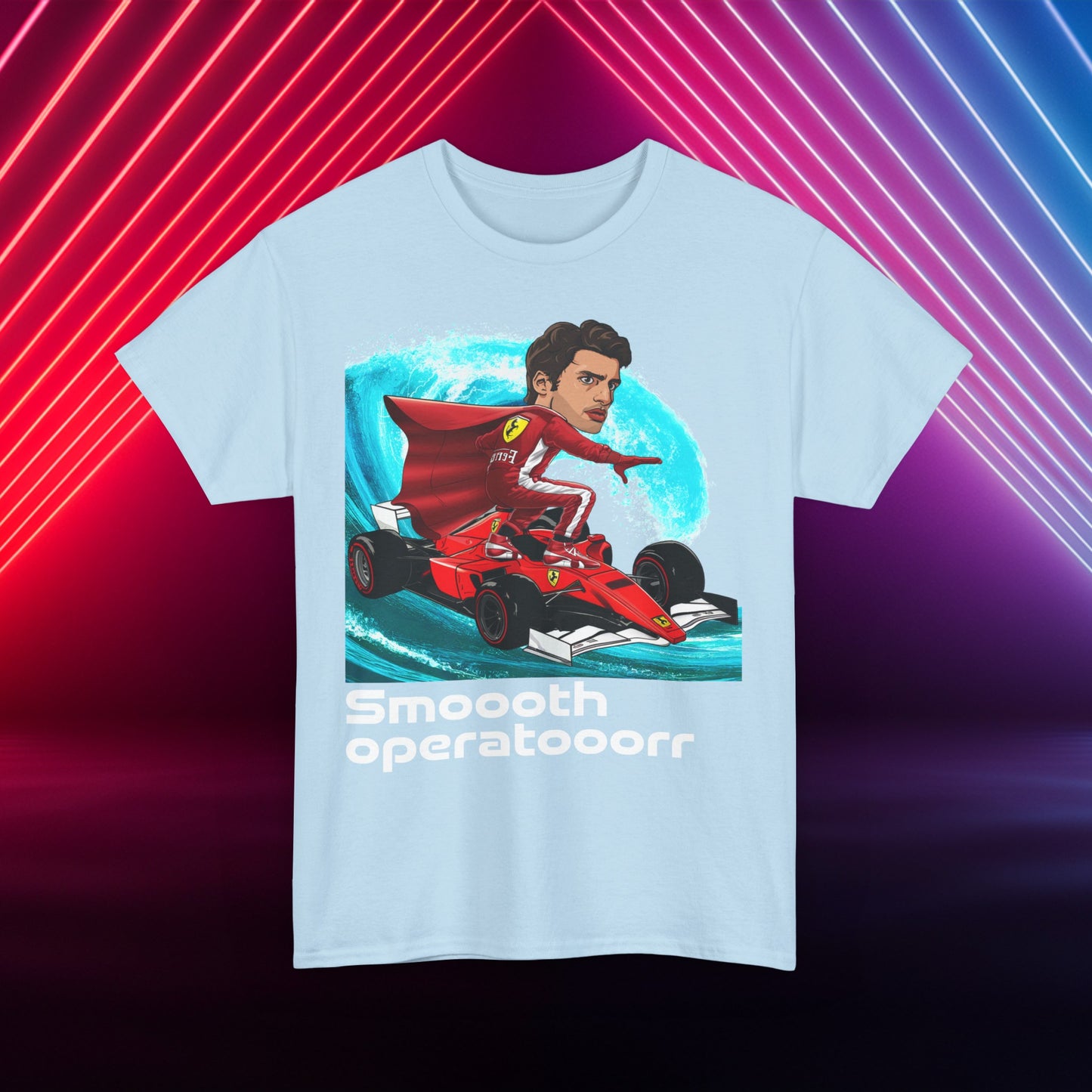 Carlos Sainz T-shirt Carlos Sainz Shirt Smooth Operator Shirt Ferrari T shirt Formula 1 Tee F1 Tshirt Ferrari Gift Ferrari Fan Shirt F1 Gift Light Blue T-shirts Carlos Sainz F1 Ferrari Printify