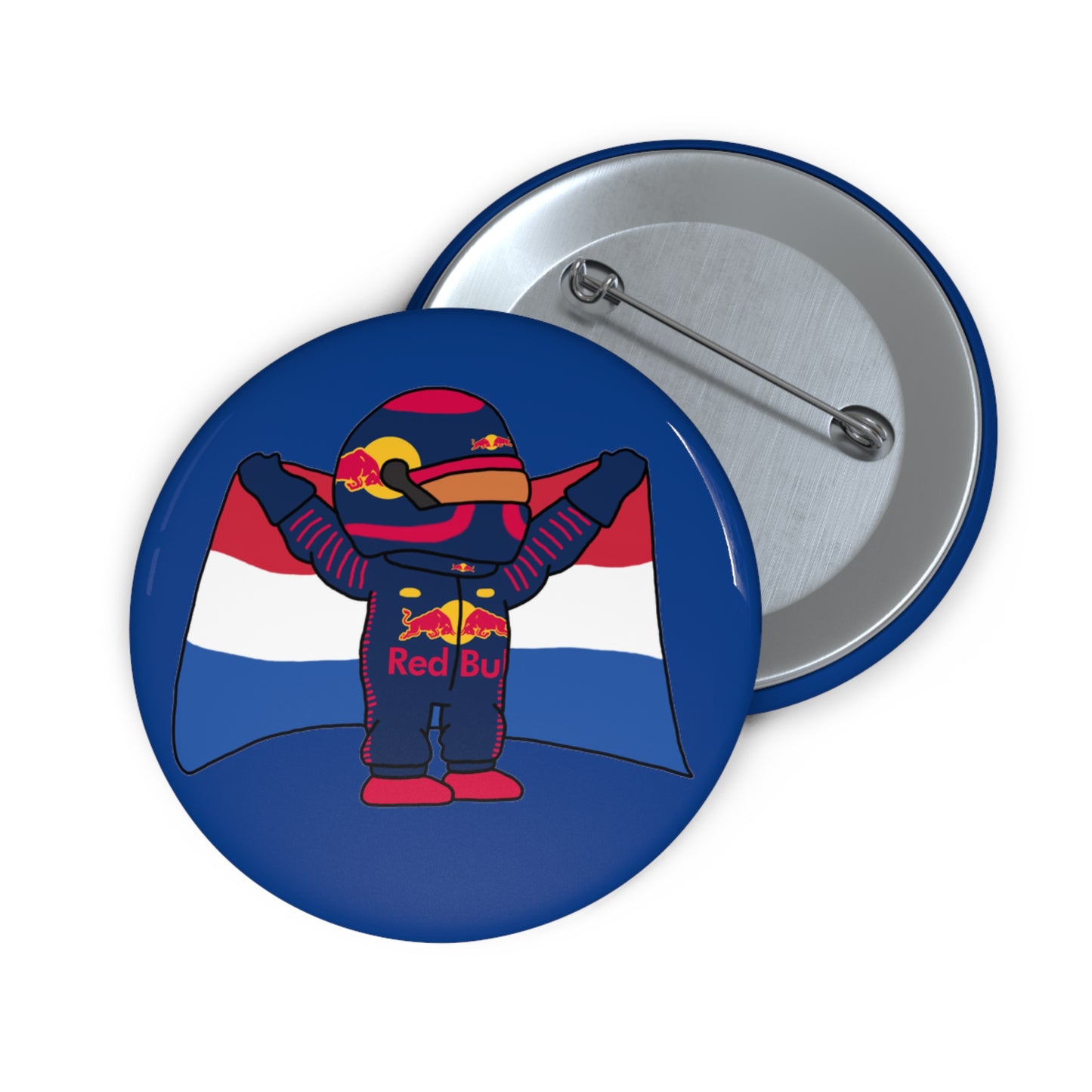 NeVerStappen Red Bull Formula 1 F1 Max Verstappen Custom Pin Button Pins F1 Max Verstappen Red Bull Printify