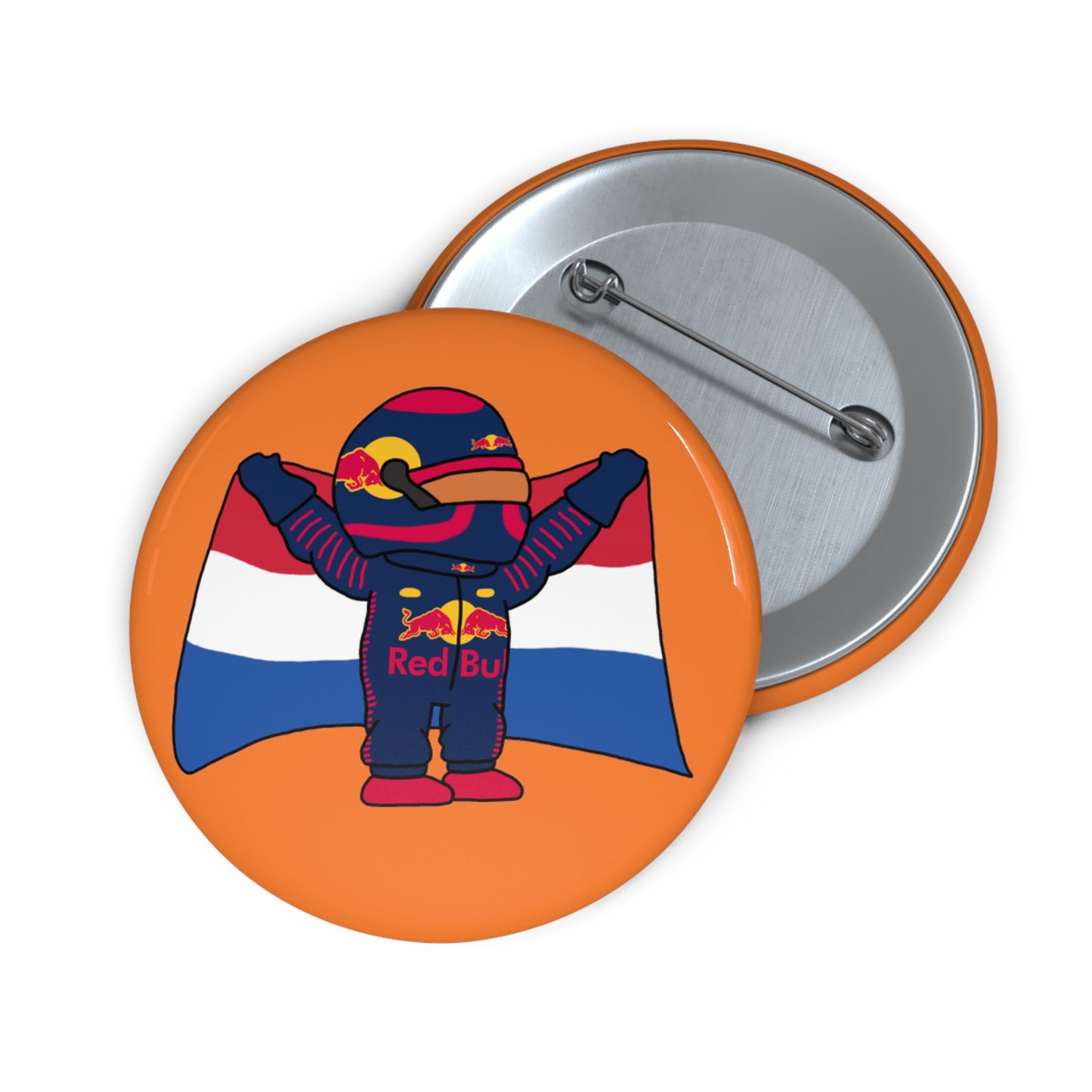 NeVerStappen Red Bull Formula 1 F1 Max Verstappen Custom Pin Button Pins F1 Max Verstappen Red Bull Printify