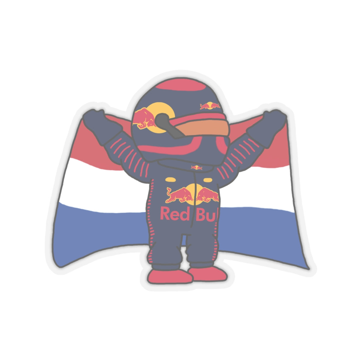 NeVerStappen Red Bull Formula 1 F1 Max Verstappen Kiss-Cut Stickers Stickers F1 Max Verstappen Red Bull Printify