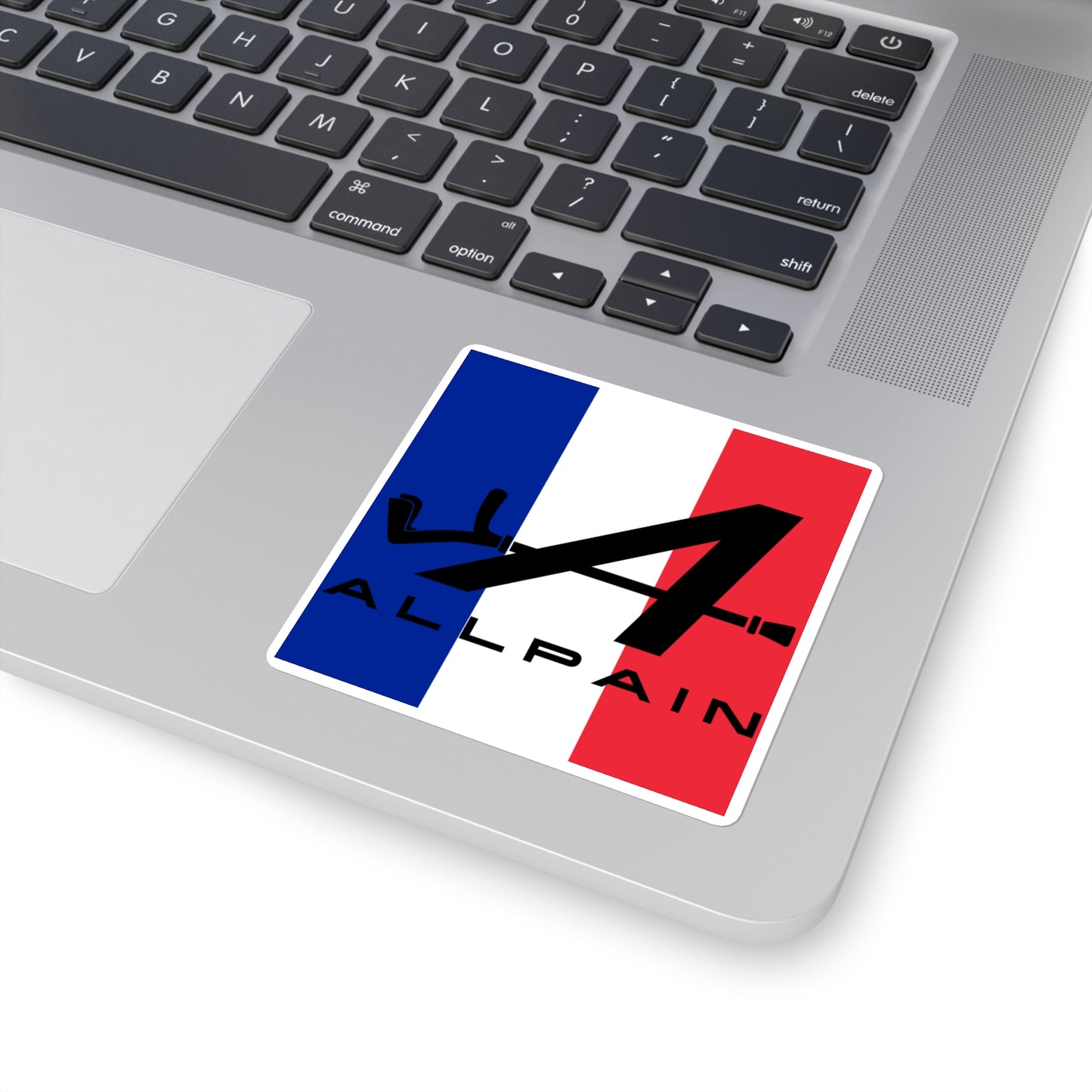 Allpain Alpine F1 Formula 1 Pierre Gasly Esteban Ocon Square Sticker 3" × 3" White Stickers Alpine F1 Printify