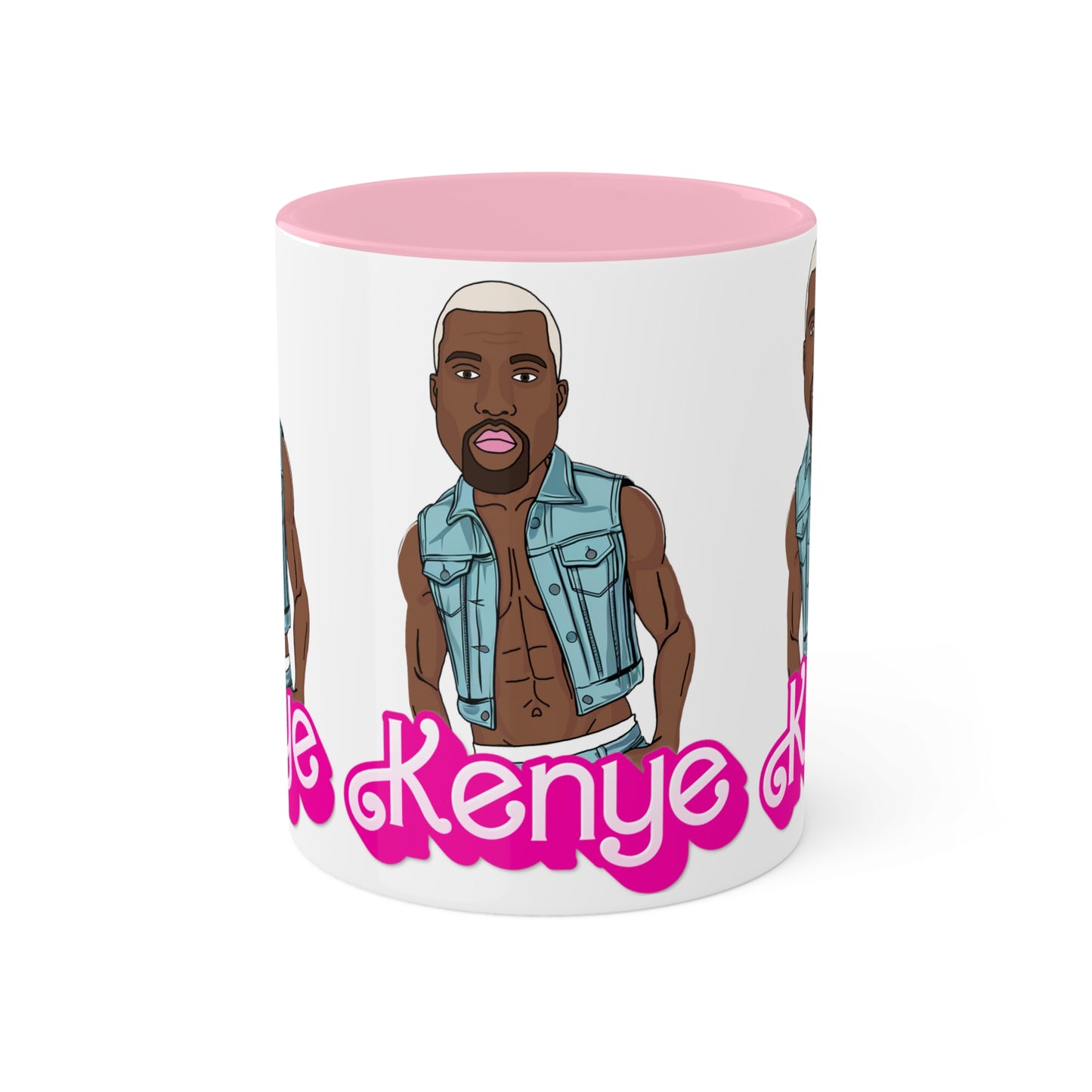 Kenye Barbie Ken Ryan Gosling Kanye West Colorful Mug Mugs Barbie Kanye West Ken Movies Music Printify