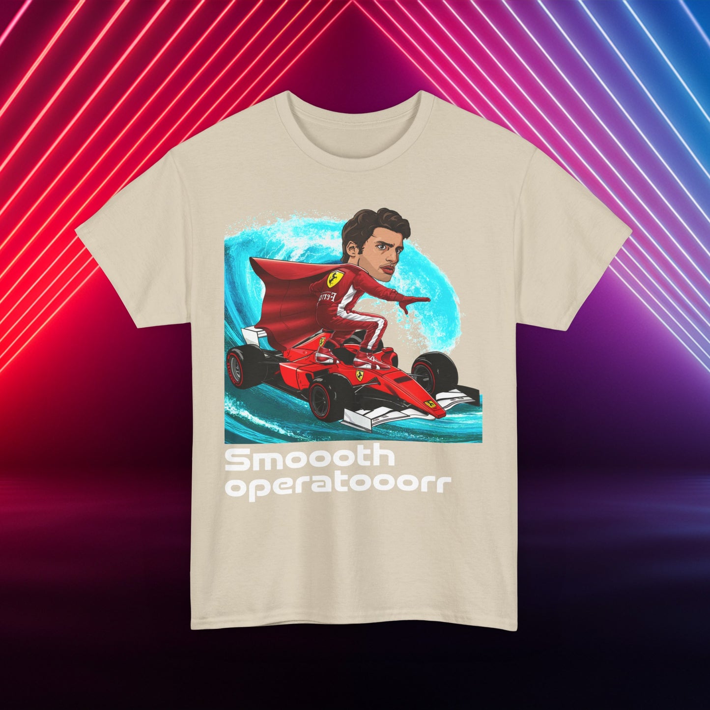 Carlos Sainz T-shirt Carlos Sainz Shirt Smooth Operator Shirt Ferrari T shirt Formula 1 Tee F1 Tshirt Ferrari Gift Ferrari Fan Shirt F1 Gift Sand T-shirts Carlos Sainz F1 Ferrari Printify