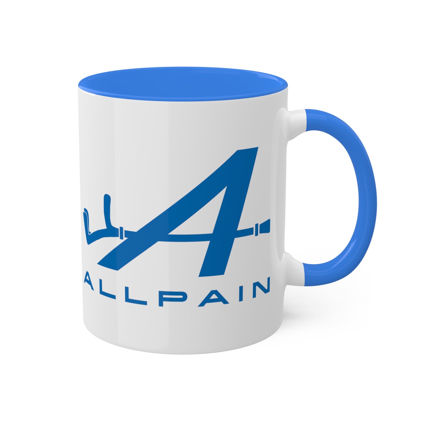 Allpain Alpine F1 Formula 1 Pierre Gasly Esteban Ocon Colorful Mug, 11oz Mugs Alpine F1 Printify