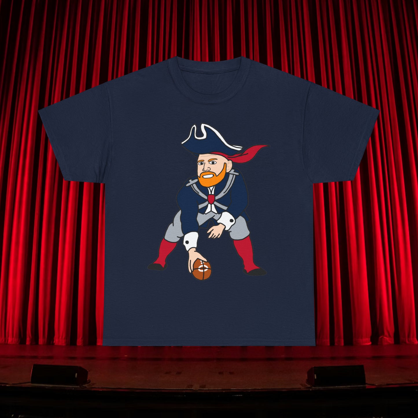 Bill Burrdy New England Patriots Tom Brady Bill Burr Unisex Heavy Cotton Tee T-shirts American Football Bill Burr Monday Morning Podcast New England Patriots NFL Podcasts Stand-up Comedy Printify