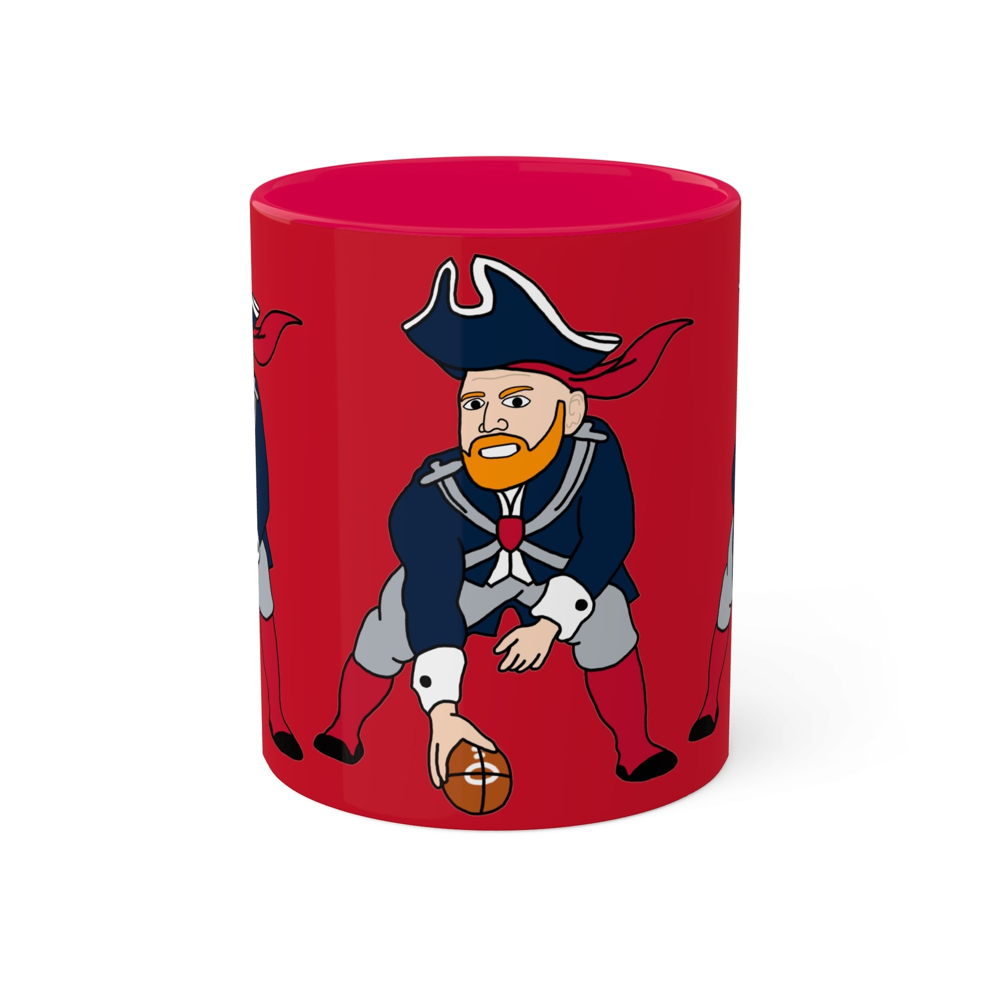 Bill Burrdy New England Patriots NFL Tom Brady Bill Burr Colorful Mug, 11oz Mugs American Football Bill Burr Monday Morning Podcast New England Patriots NFL Podcasts Stand-up Comedy Printify