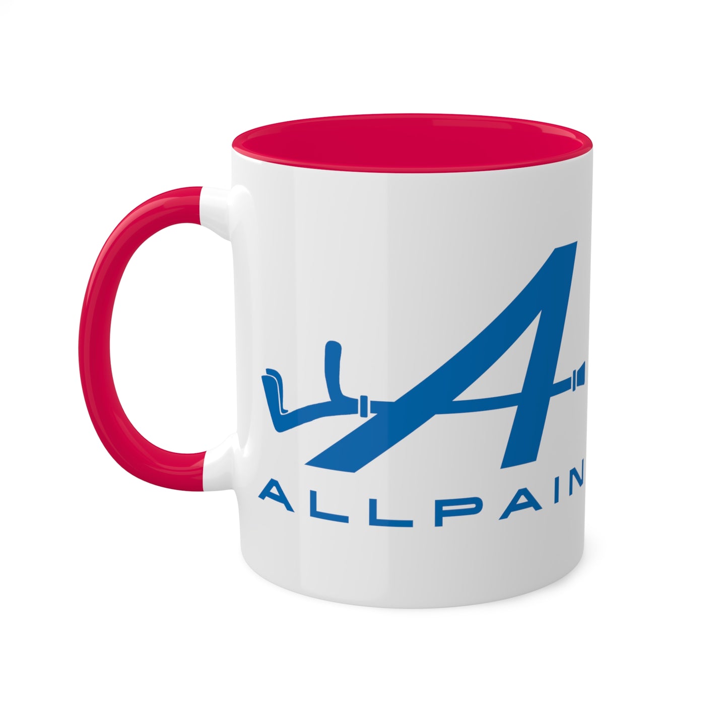 Allpain Alpine F1 Formula 1 Pierre Gasly Esteban Ocon Colorful Mug, 11oz Mugs Alpine F1 Printify