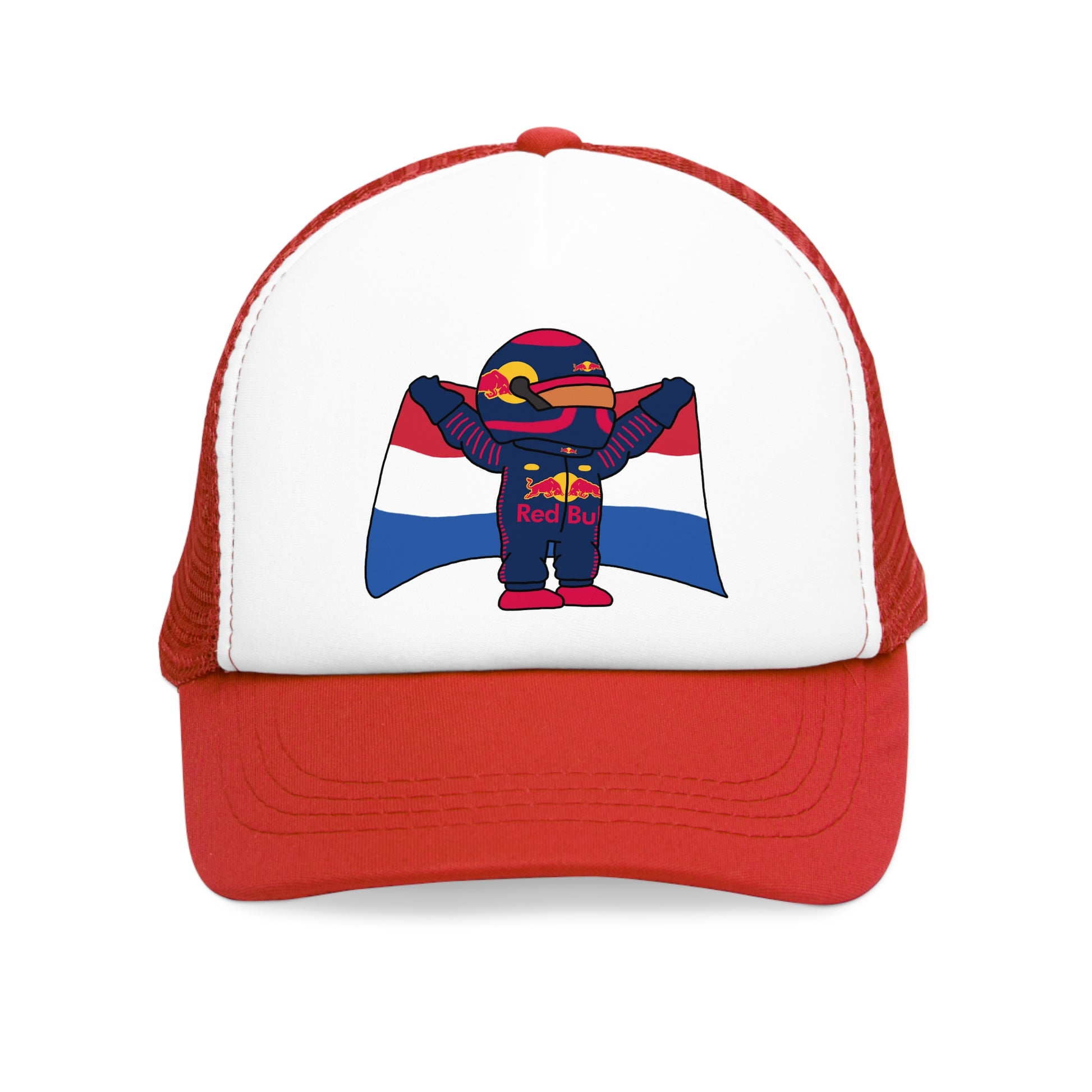NeVerStappen Red Bull Formula 1 F1 Max Verstappen Mesh Cap Hats F1 Max Verstappen Red Bull Printify