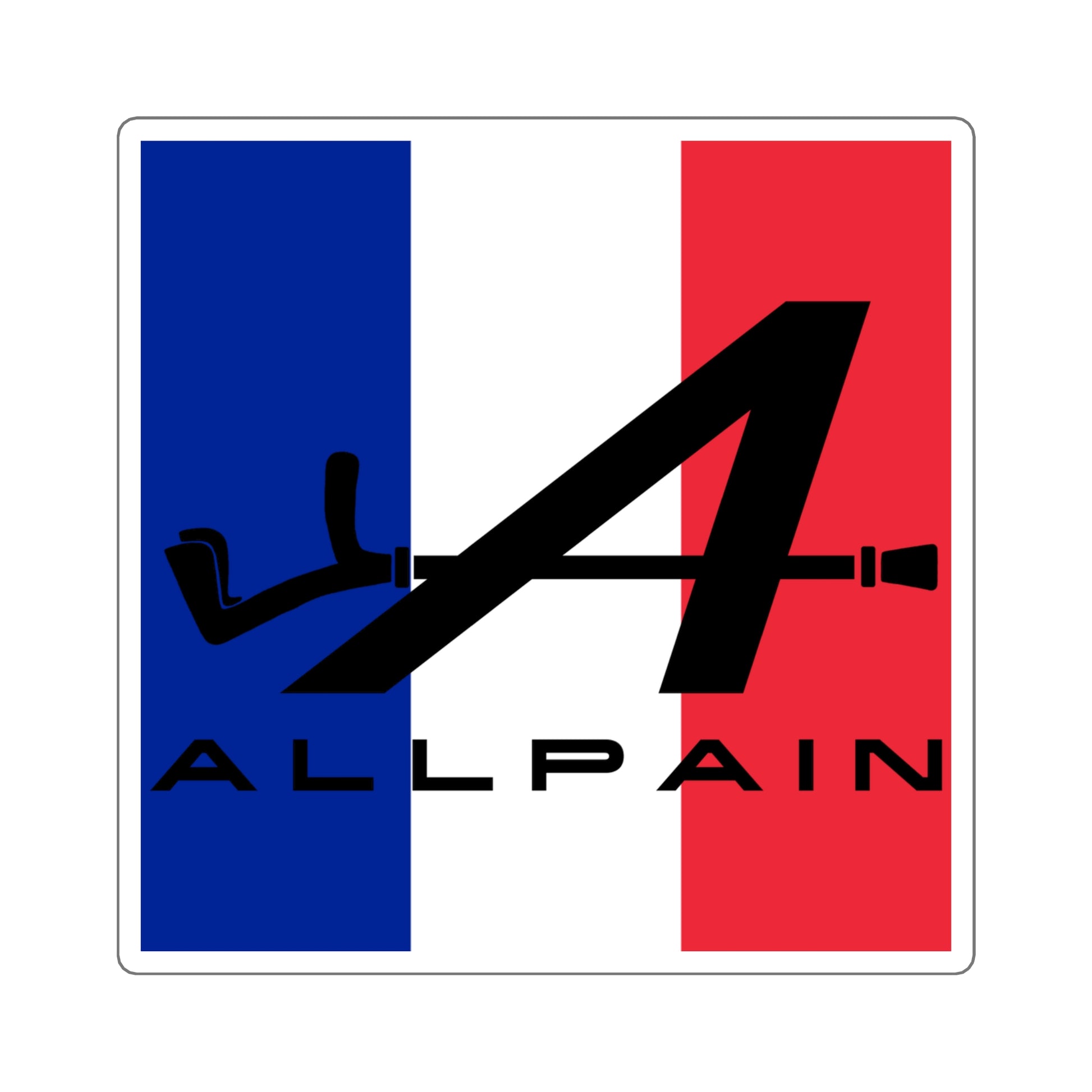 Allpain Alpine F1 Formula 1 Pierre Gasly Esteban Ocon Square Sticker Stickers Alpine F1 Printify