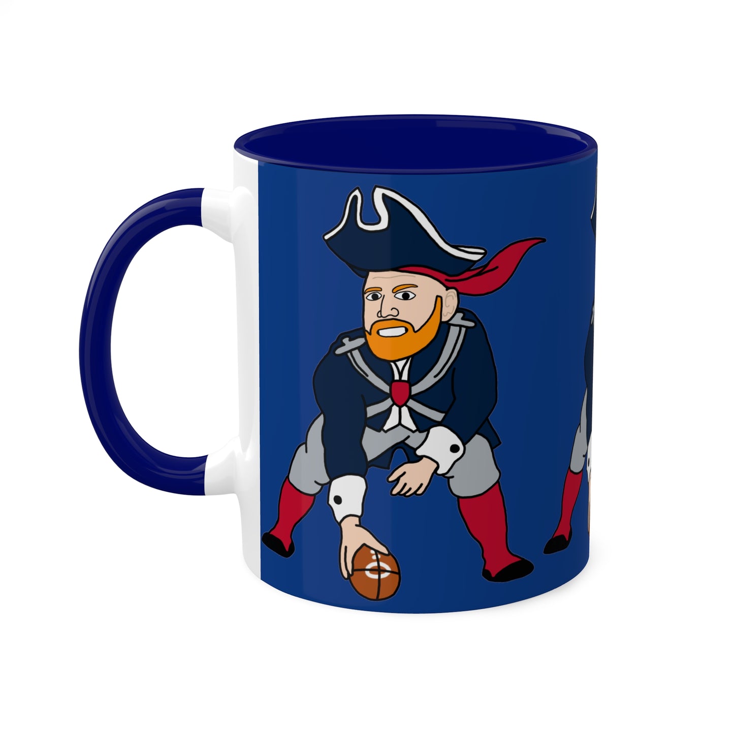 Bill Burrdy New England Patriots NFL Tom Brady Bill Burr Colorful Mug, 11oz Mugs American Football Bill Burr Monday Morning Podcast New England Patriots NFL Podcasts Stand-up Comedy Printify