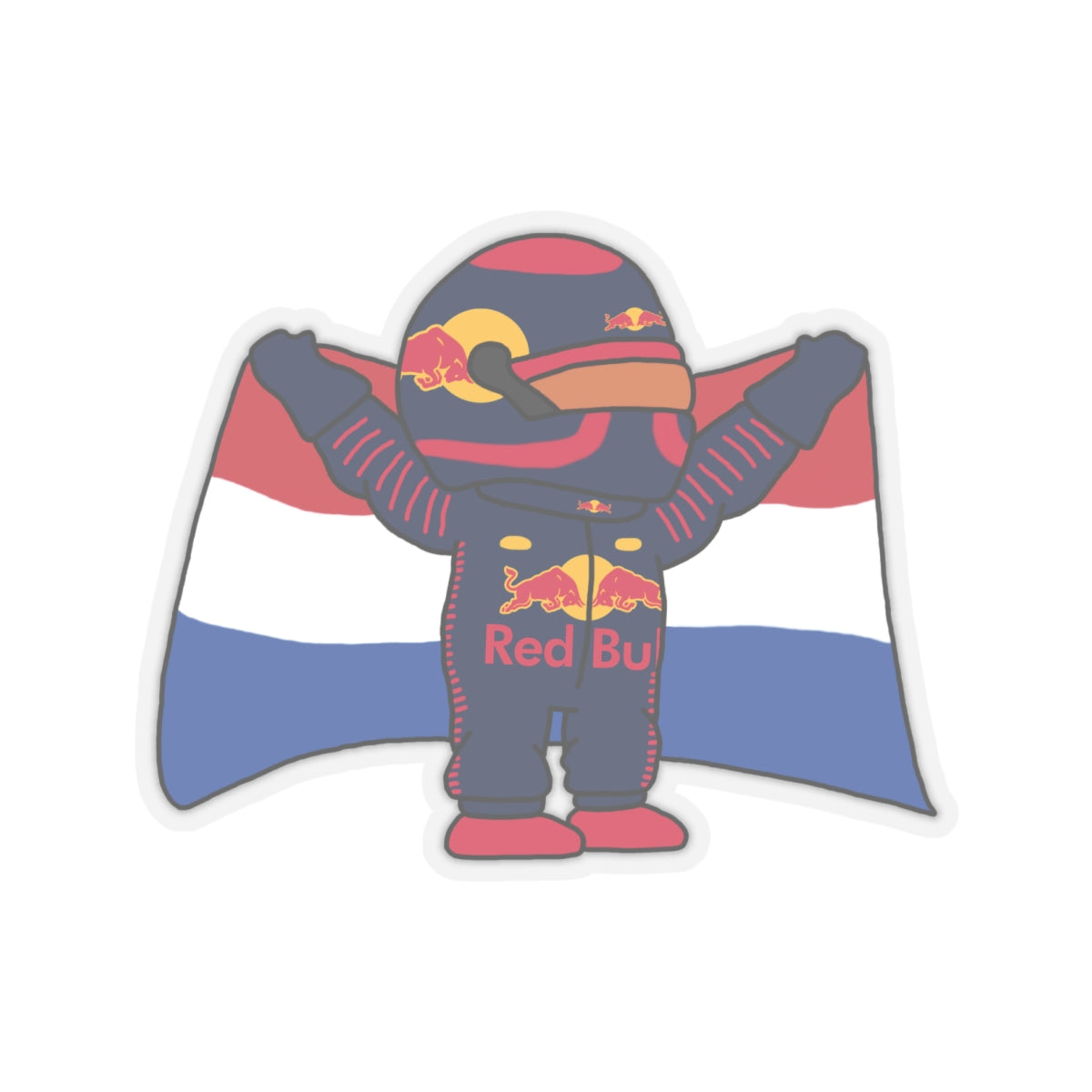 NeVerStappen Red Bull Formula 1 F1 Max Verstappen Kiss-Cut Stickers Stickers F1 Max Verstappen Red Bull Printify