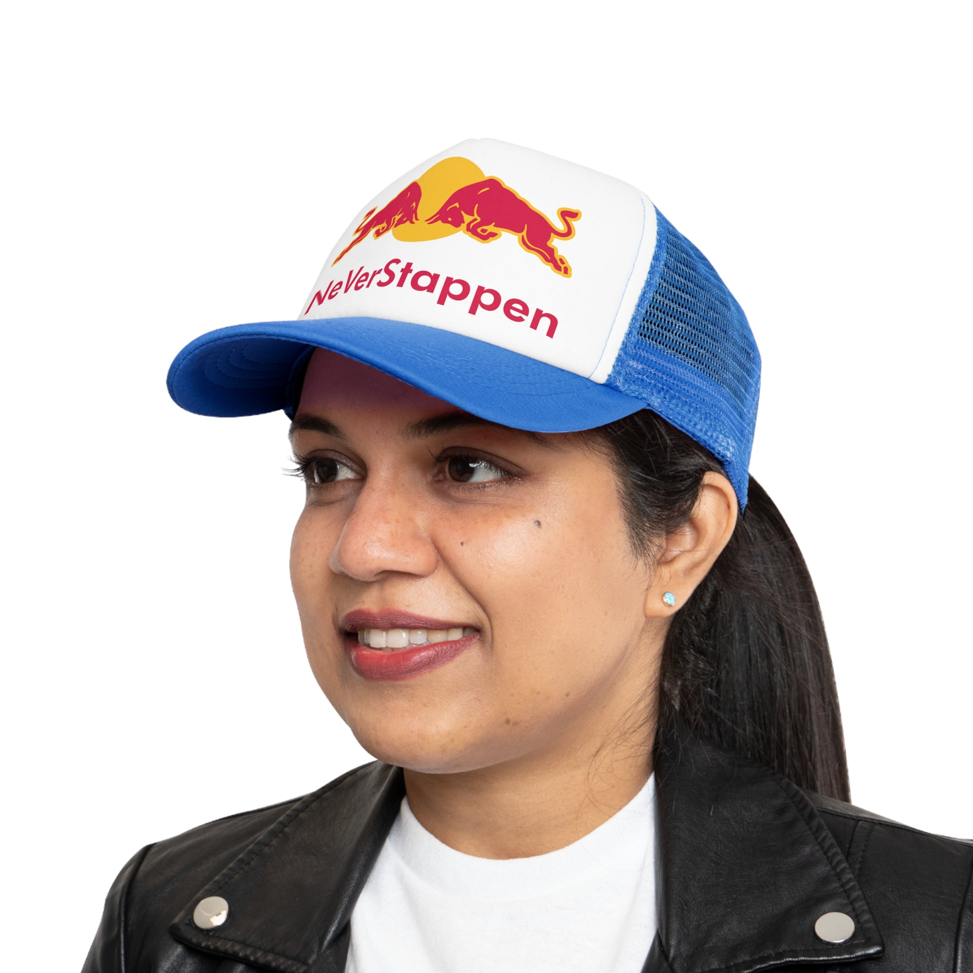 NeVerStappen Red Bull Formula 1 F1 Max Verstappen Mesh Cap Blue One size Hats F1 Max Verstappen Red Bull Printify