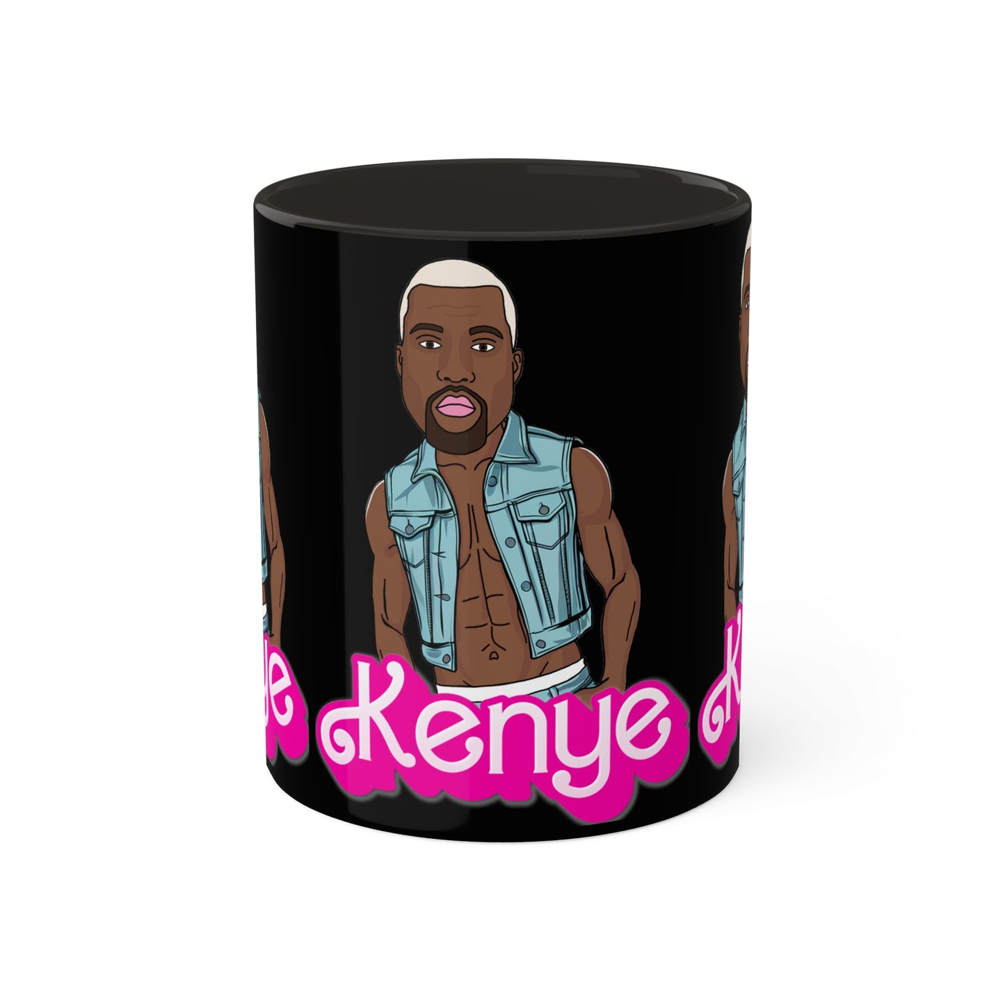 Kenye Barbie Ken Ryan Gosling Kanye West Colorful Mug Mugs Barbie Kanye West Ken Movies Music Printify