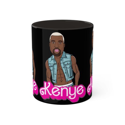 Kenye Barbie Ken Ryan Gosling Kanye West Colorful Mug Mugs Barbie Kanye West Ken Movies Music Printify