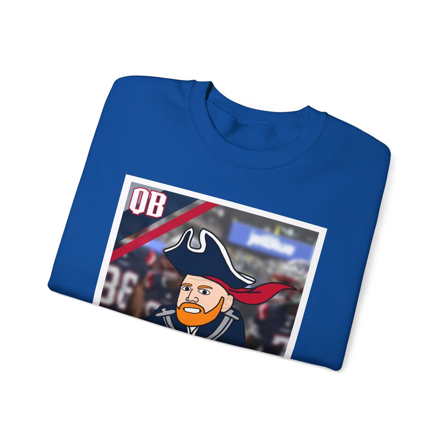 Bill Burrdy New England Patriots Tom Brady Bill Burr Unisex Heavy Blend Crewneck Sweatshirt Sweatshirts American Football Bill Burr Monday Morning Podcast New England Patriots NFL Podcasts Stand-up Comedy Printify