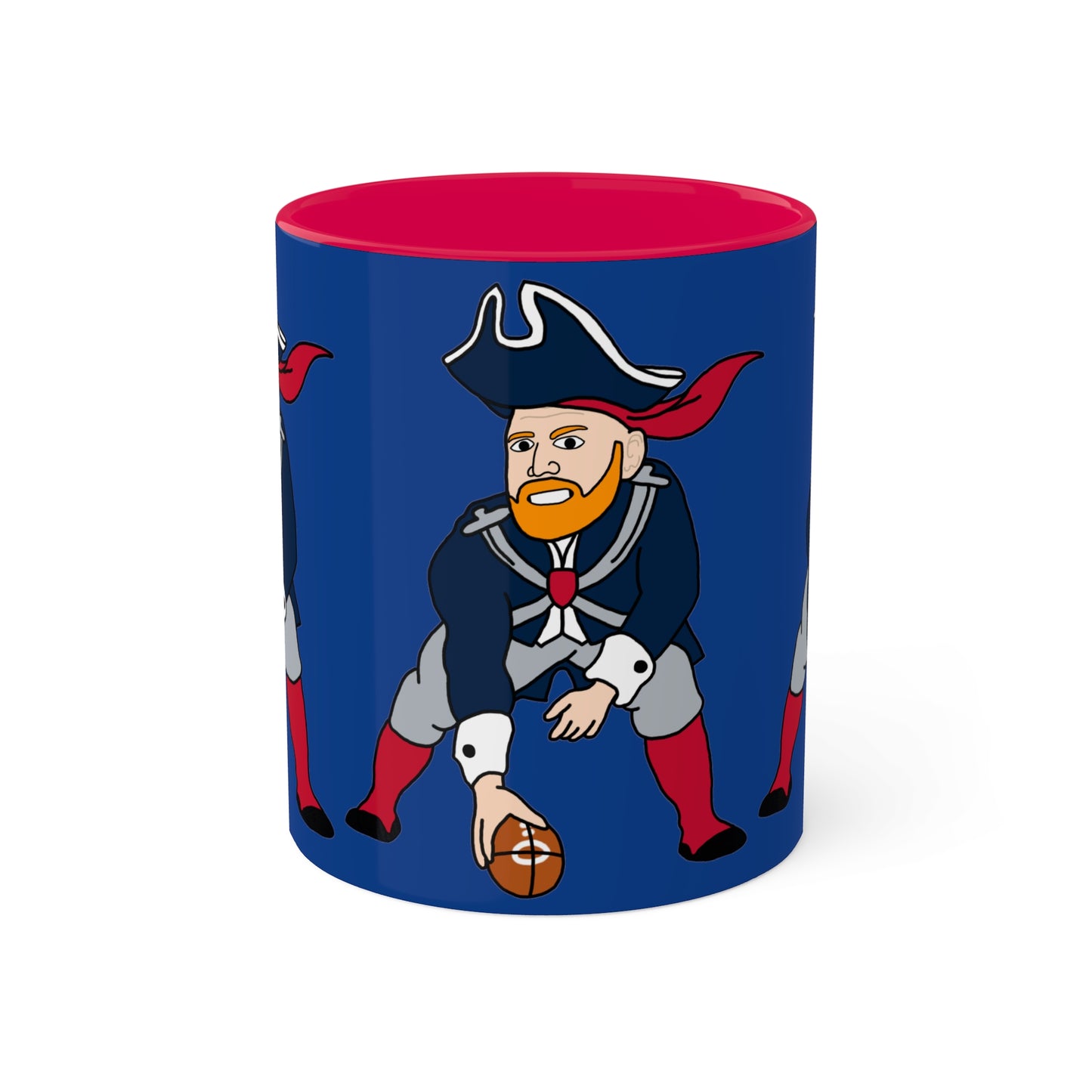 Bill Burrdy New England Patriots NFL Tom Brady Bill Burr Colorful Mug, 11oz Mugs American Football Bill Burr Monday Morning Podcast New England Patriots NFL Podcasts Stand-up Comedy Printify